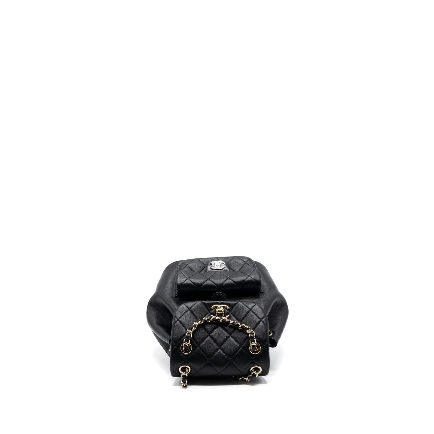 Chanel Duma backpack lambskin LGHW microchip Black Microchip 1