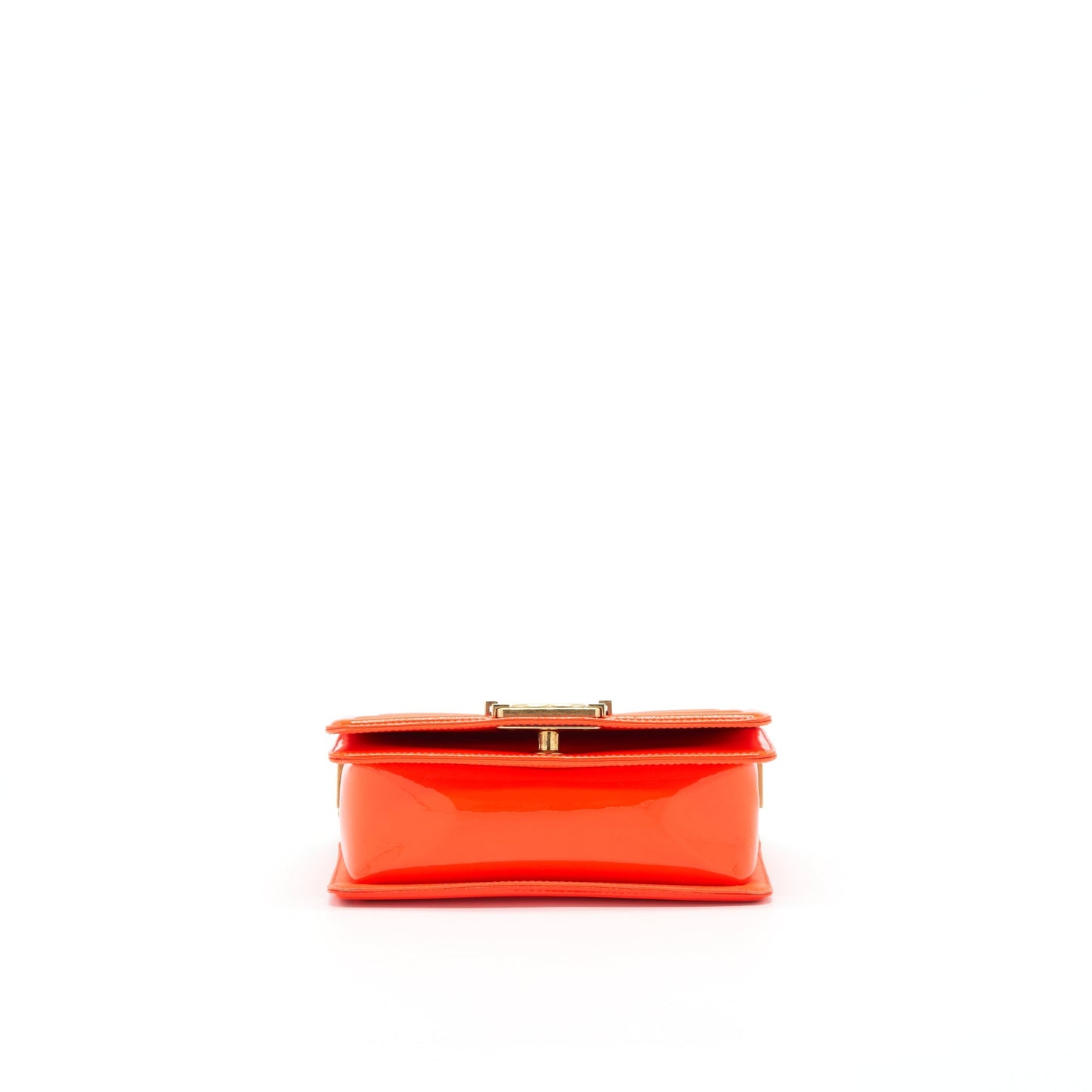 Chanel Boy patent Bright GHW Pink Orange Small Leather Handbag