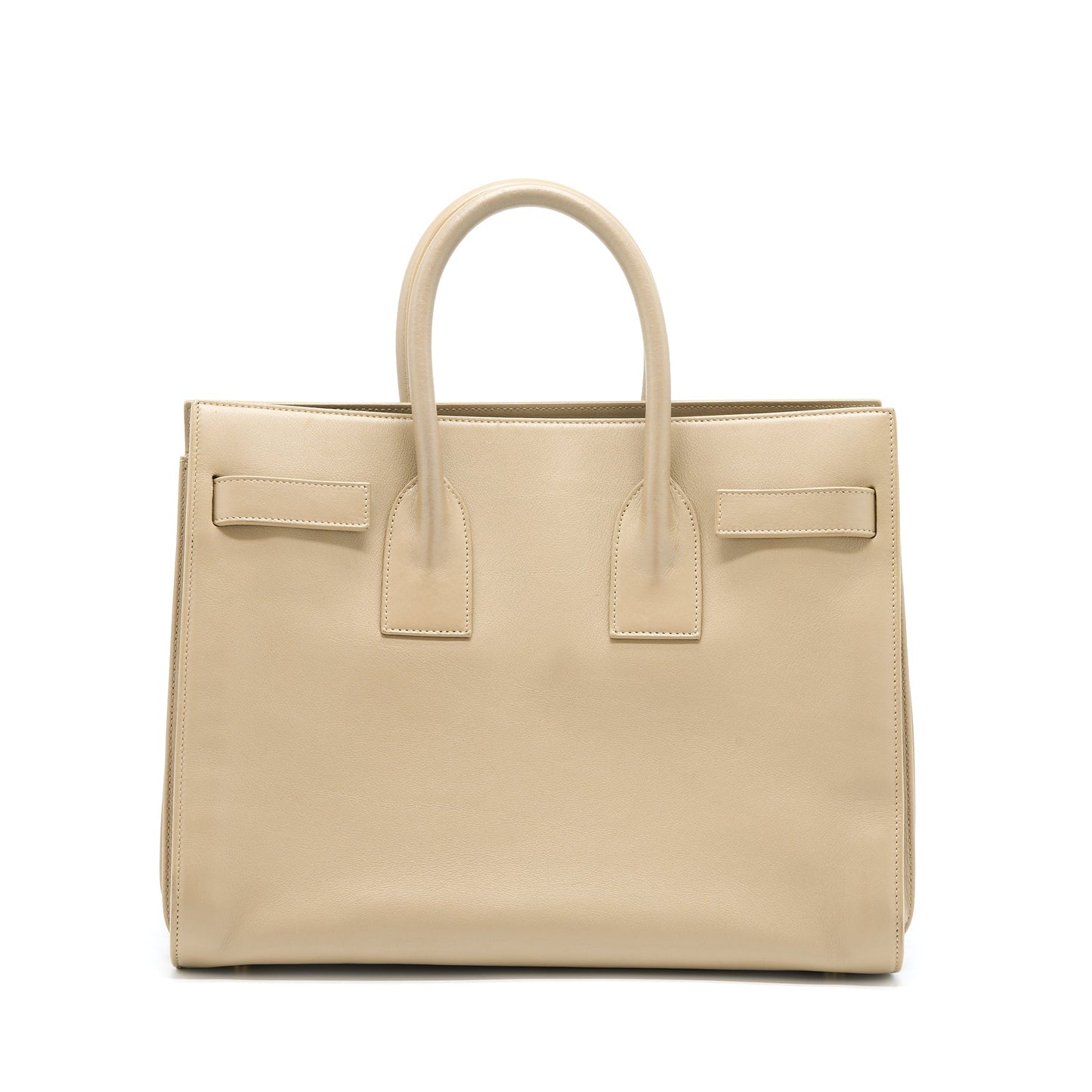 YSL Saint Laurent Sac De Jour Tote Purse Beige Tote Bag