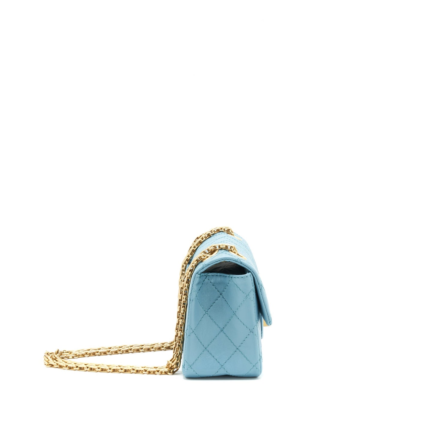 Chanel 2.55 Reissue Flap Light Calfskin GHW Blue Shoulder Bag