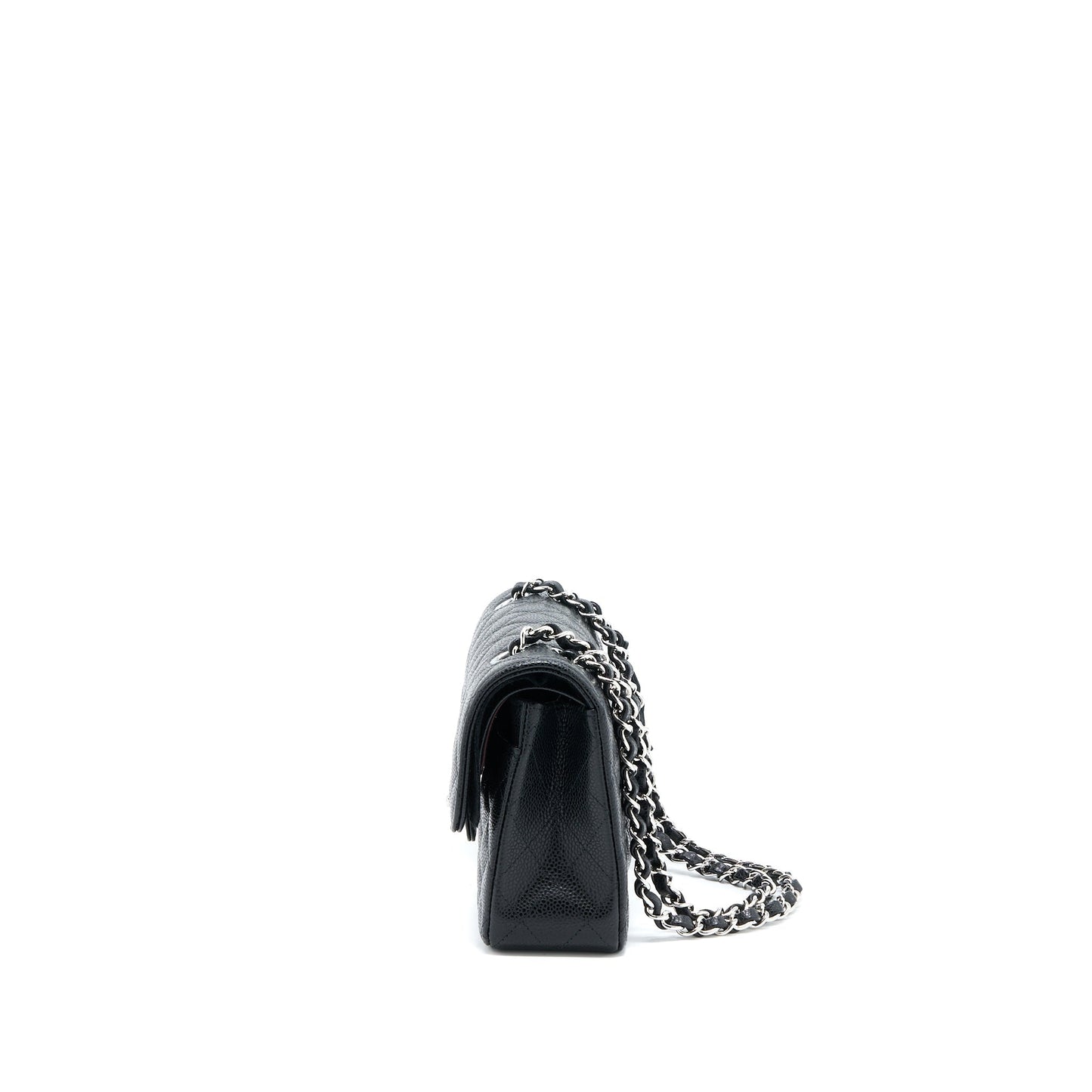 Chanel Classic Double Flap Caviar SHW Microchip Black Small Shoulder Bag Microchip 1