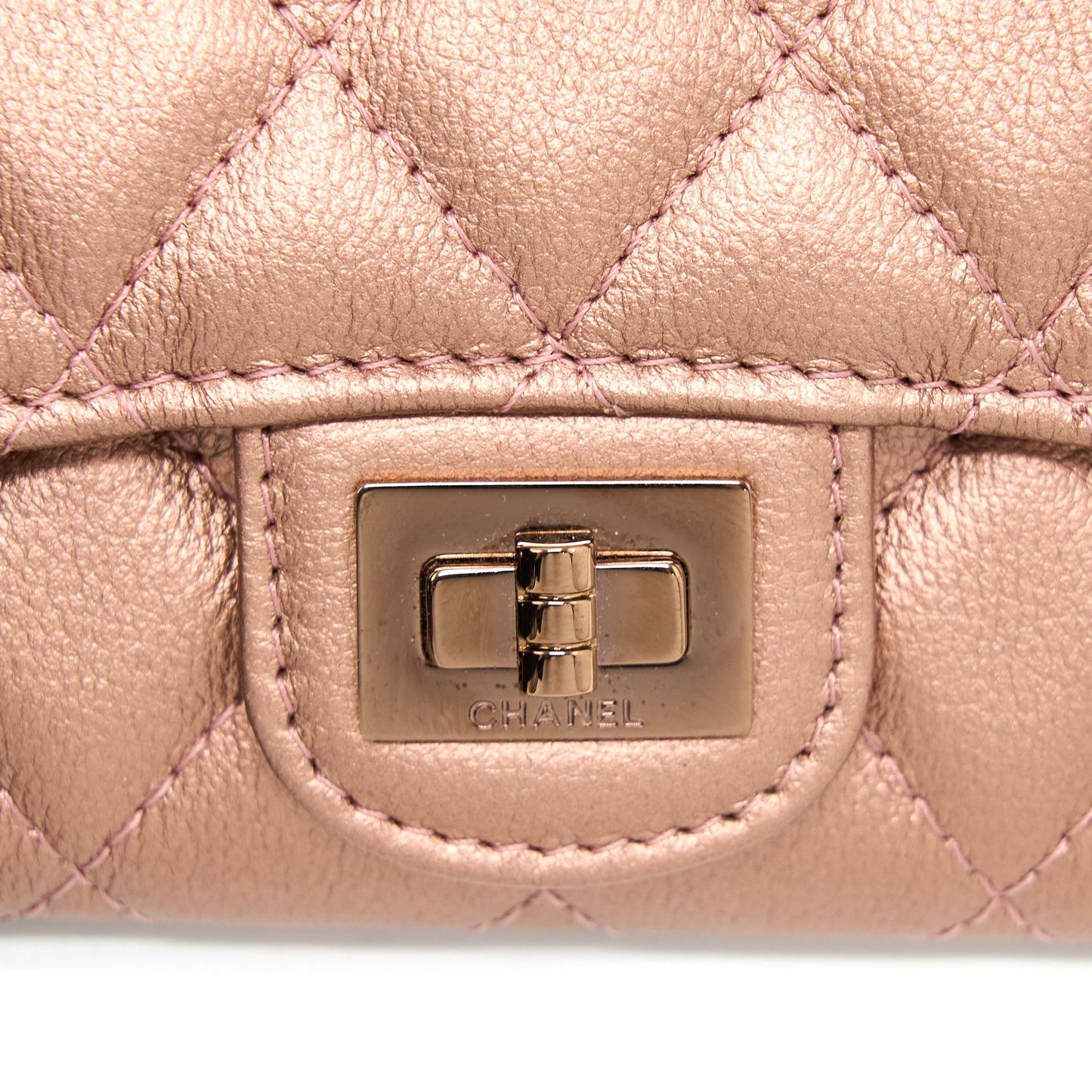 Chanel 2.55 Reissue Flap Card Holder Gold Wallet Case