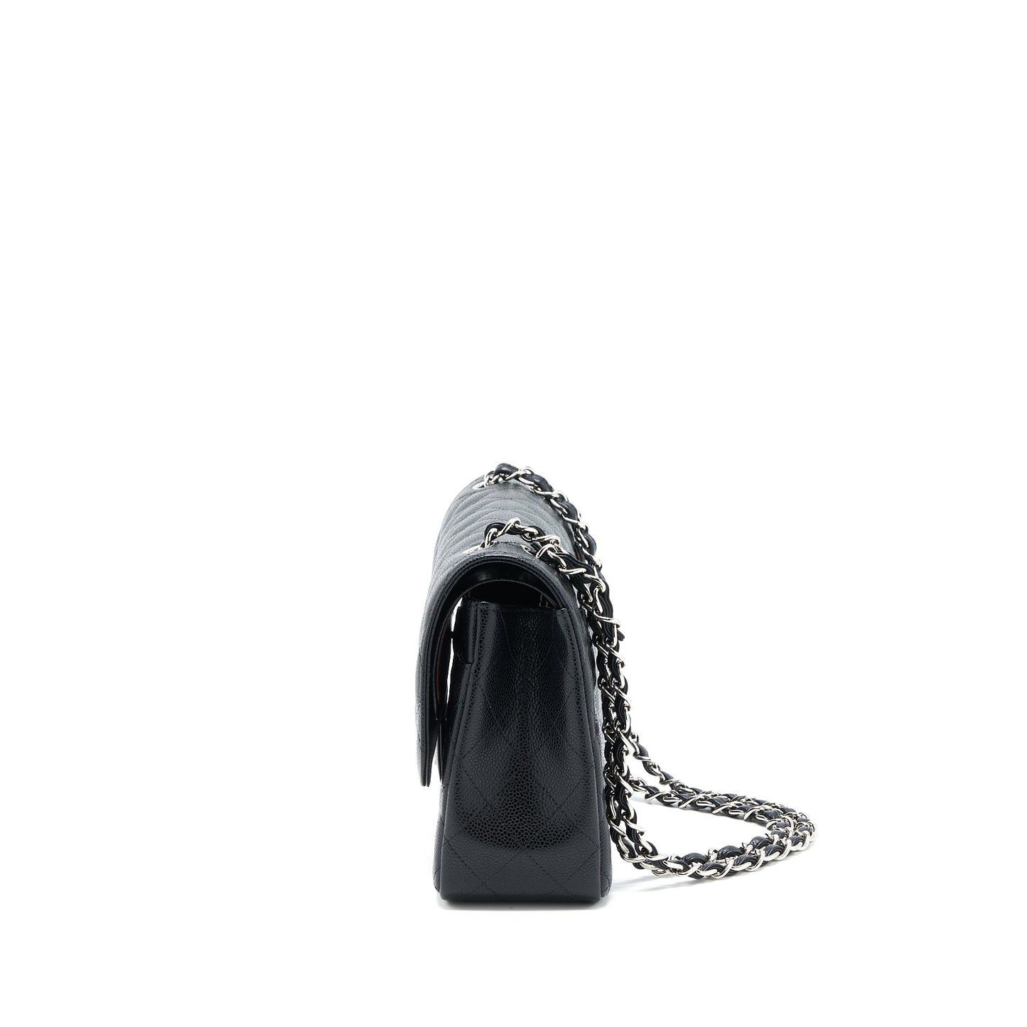Chanel Jumbo Classic Double Flap Caviar SHW Black Shoulder Bag Shw 2