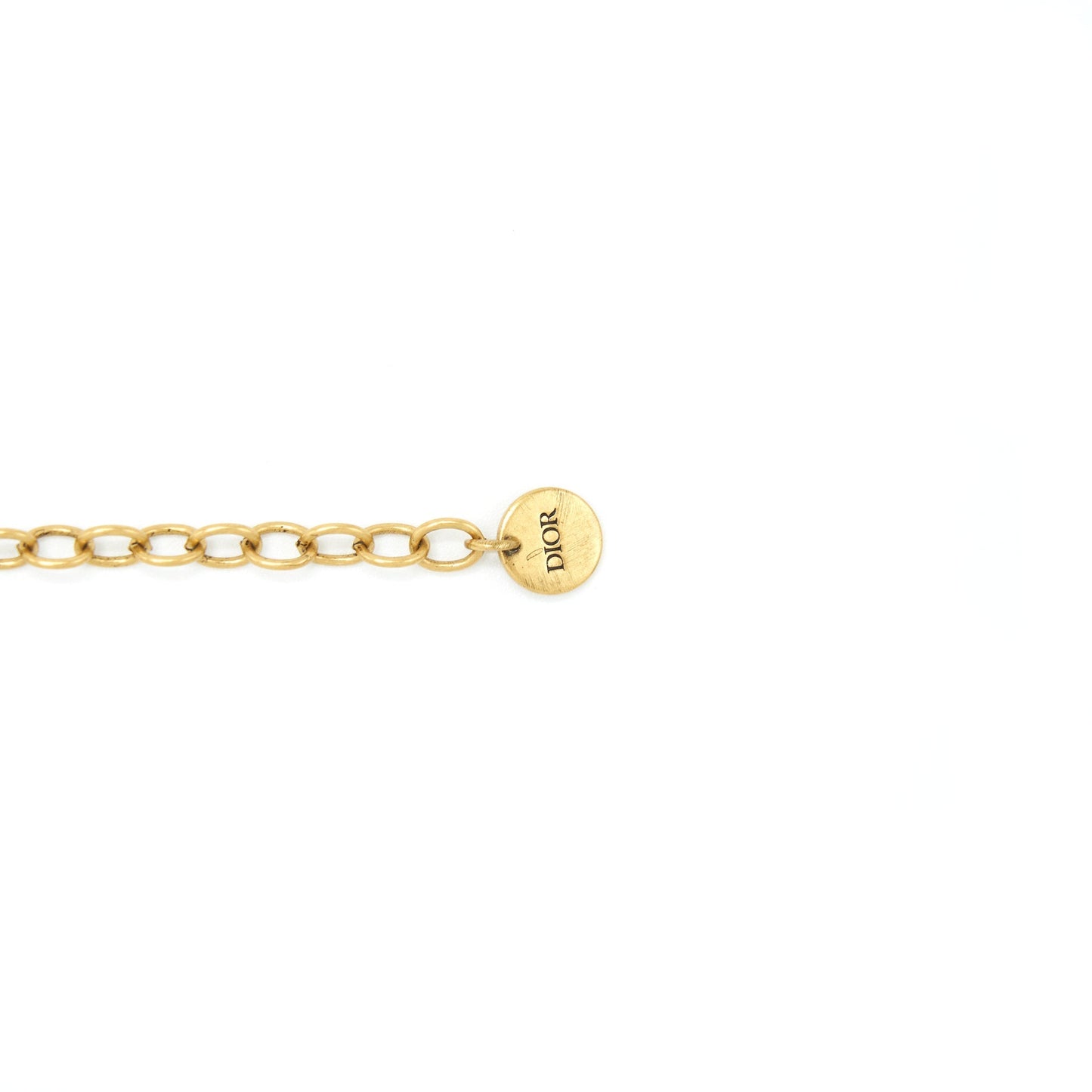 Dior JâA Choker Antique Finish Metal Handbag Gold Travel Bag