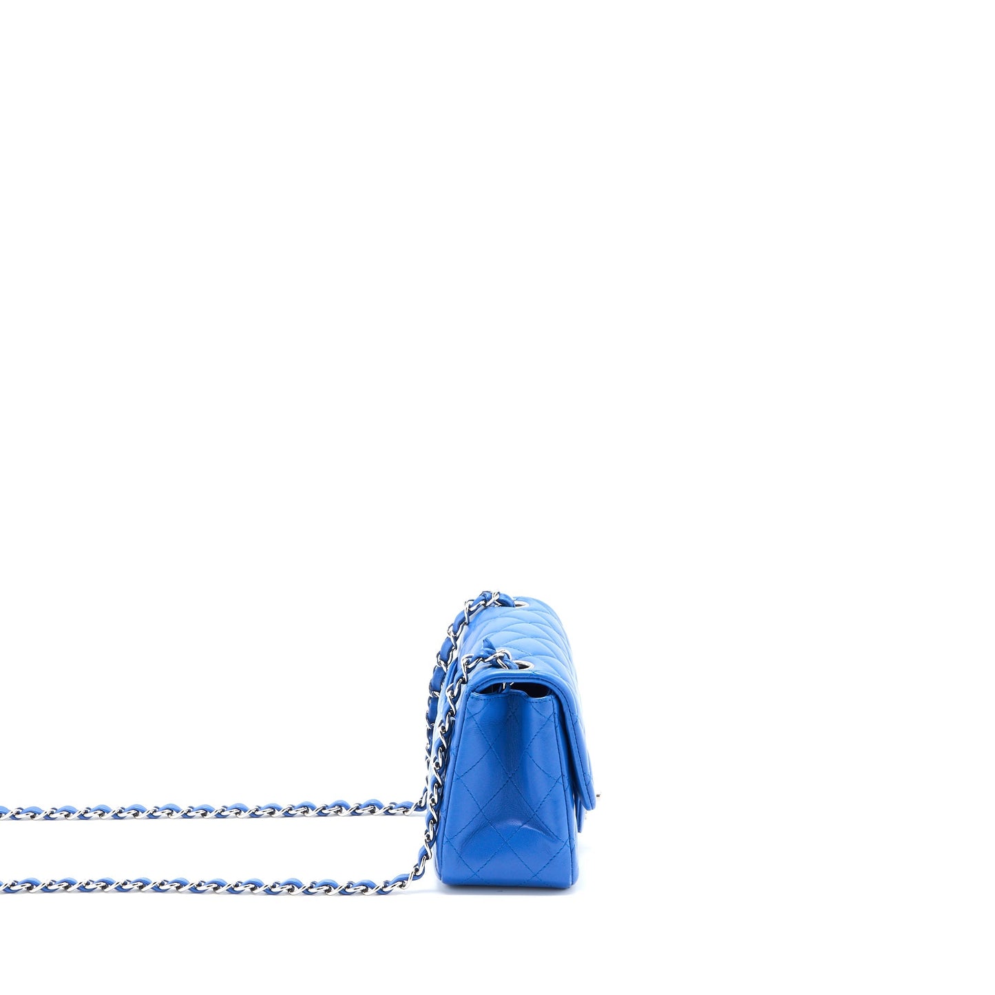 Chanel Square Flap Lambskin SHW Blue Shoulder Bag