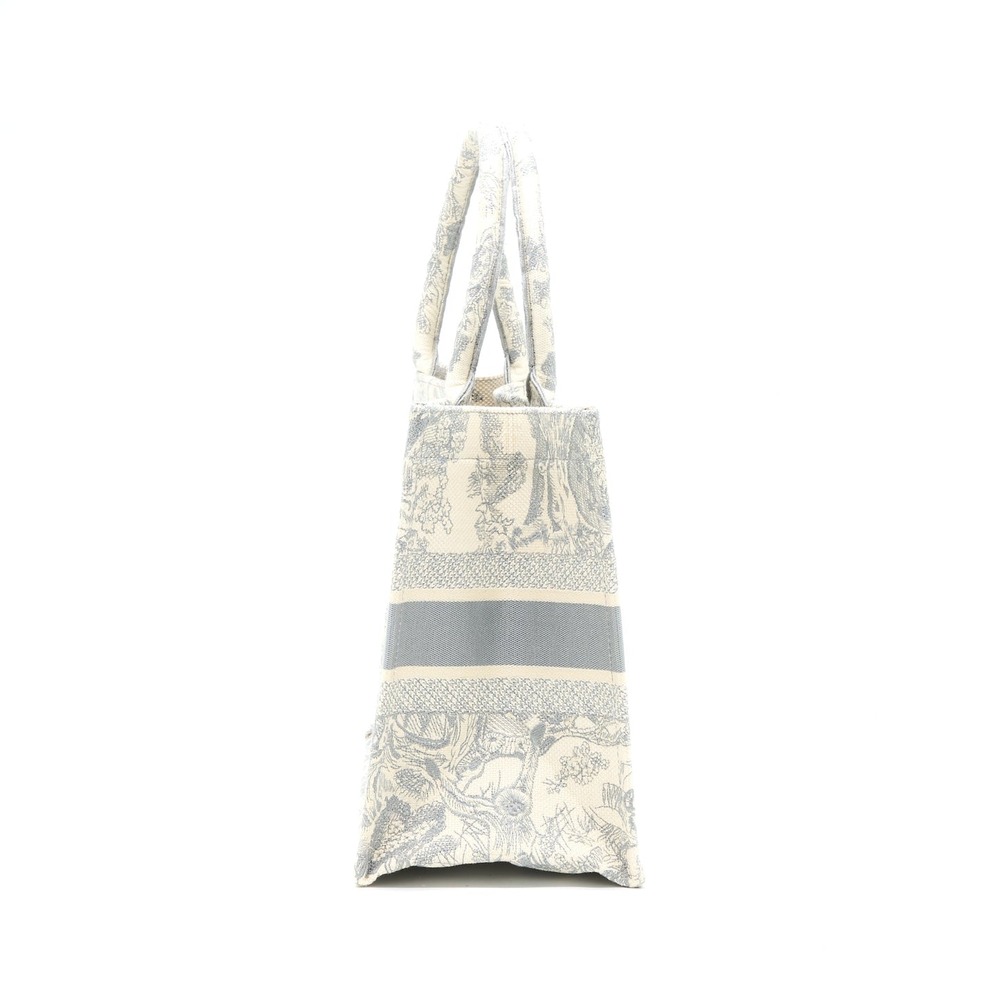 Dior Book Tote Grey Toile De Jouy Embroidery Medium Tote Bag Embroidery Handbag
