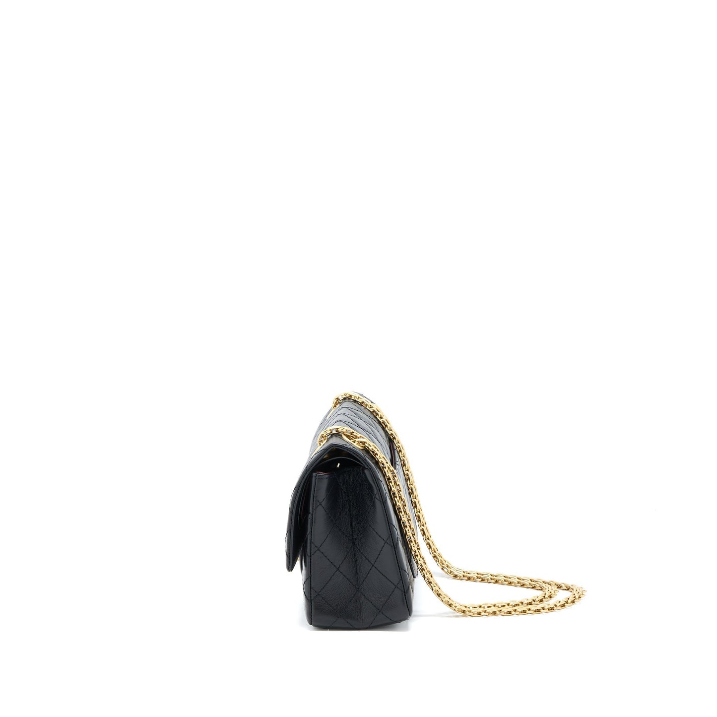 Chanel 2.55 Reissue Flap Aged Calfskin Brushed Black Small Shoulder Bag Microchip 1