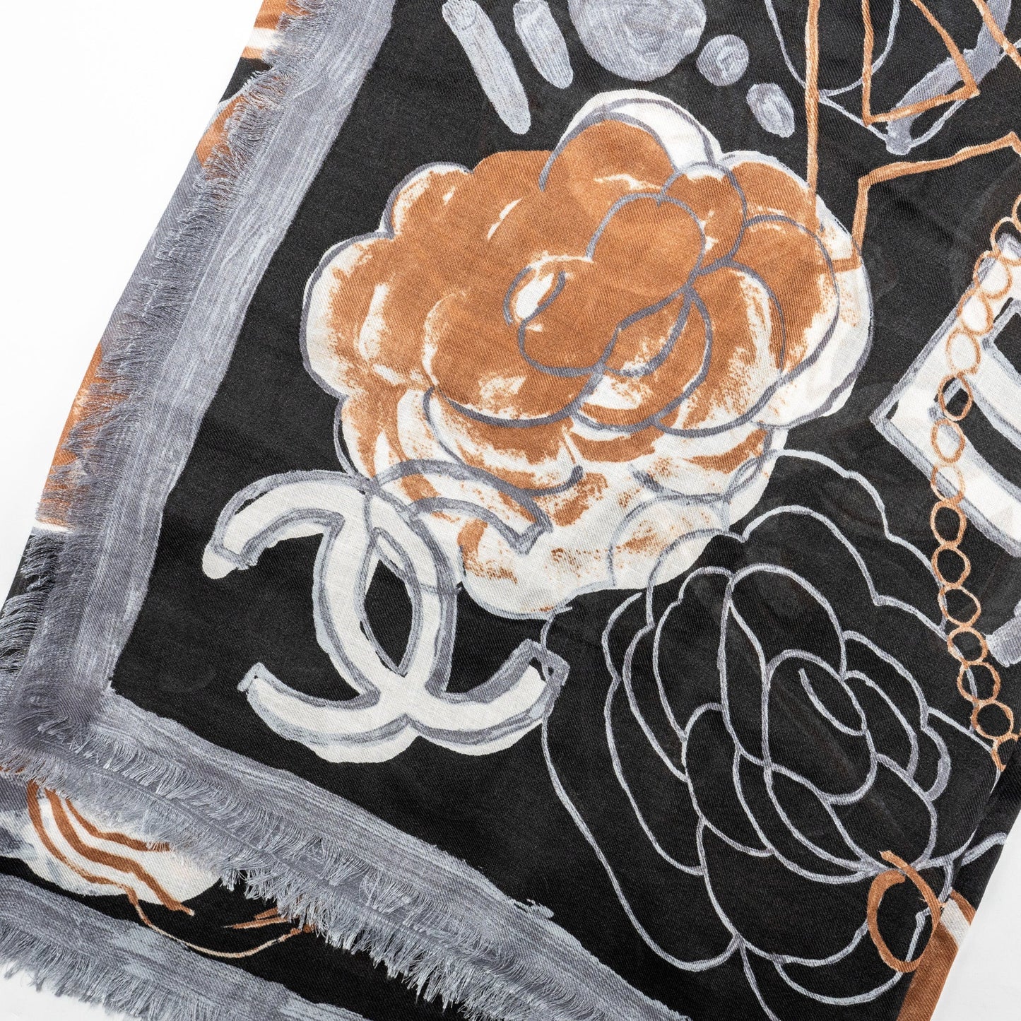 Chanel 140cm Scarf Modal Cashmere Multicolor Multicolour