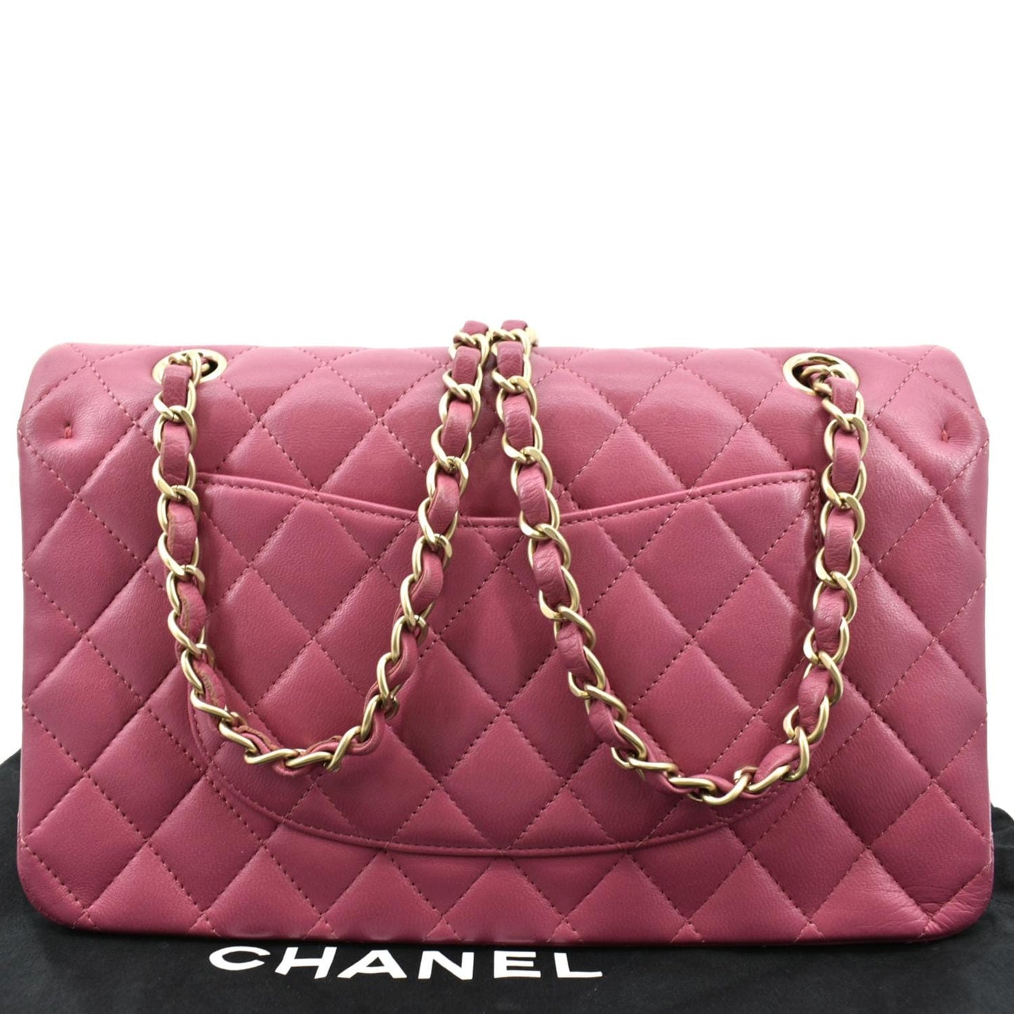 Chanel Classic Double Flap Quilted Leather Pink Travel Bag