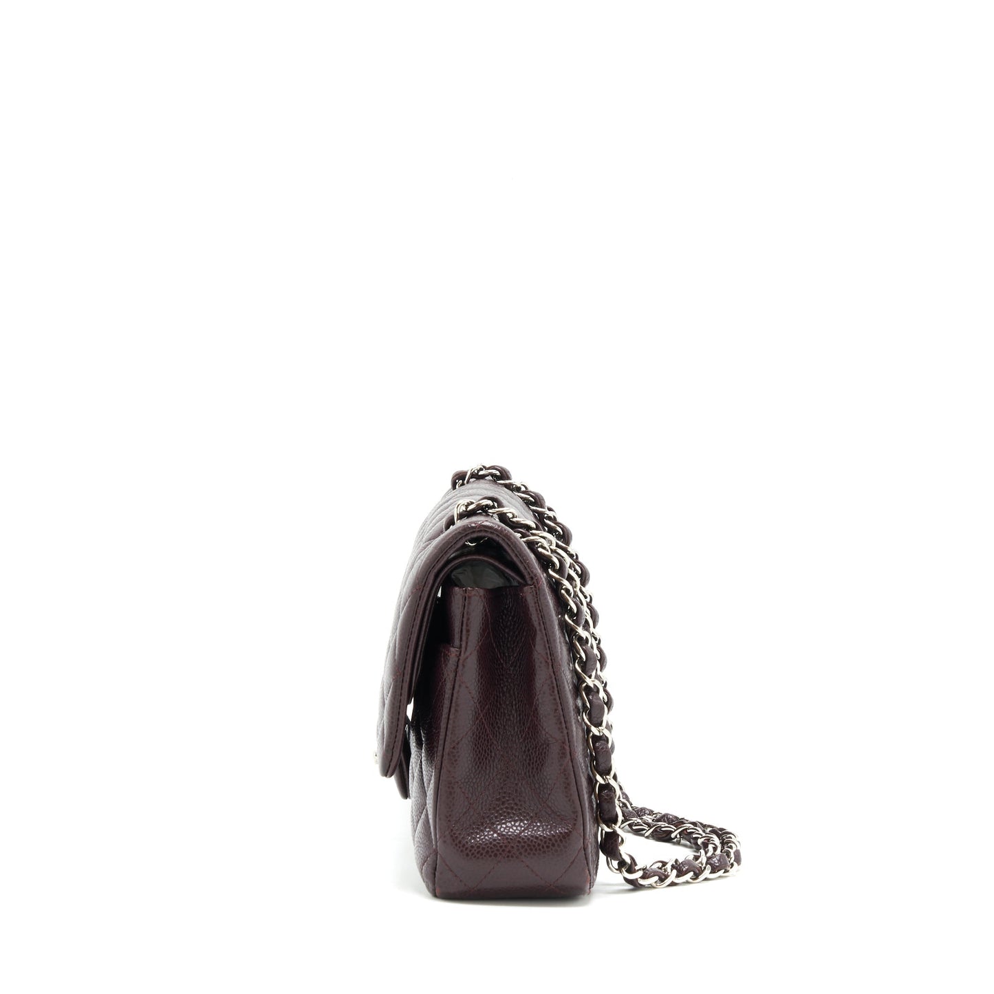 Chanel Classic double Flap Caviar Burgundy SHW Shoulder Bag