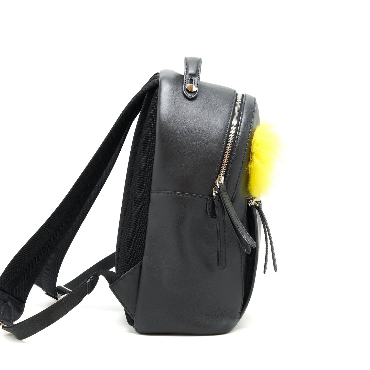 Fendi Monster Backpack Fur Black Yellow