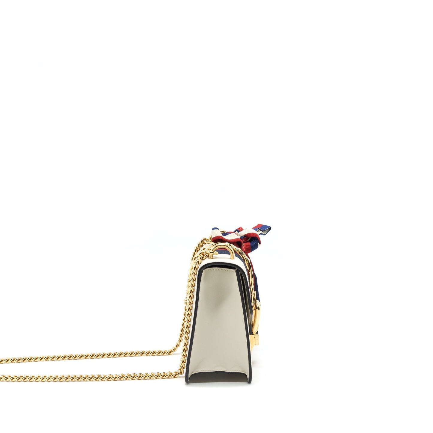 Gucci Sylvie Chain Bag In Leather White Travel Bag