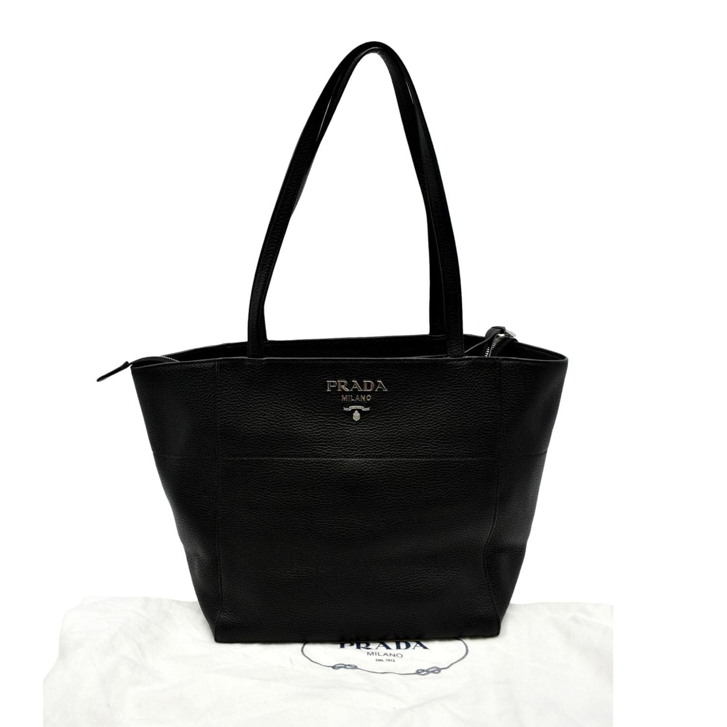 Prada Tote Bag Leather Black