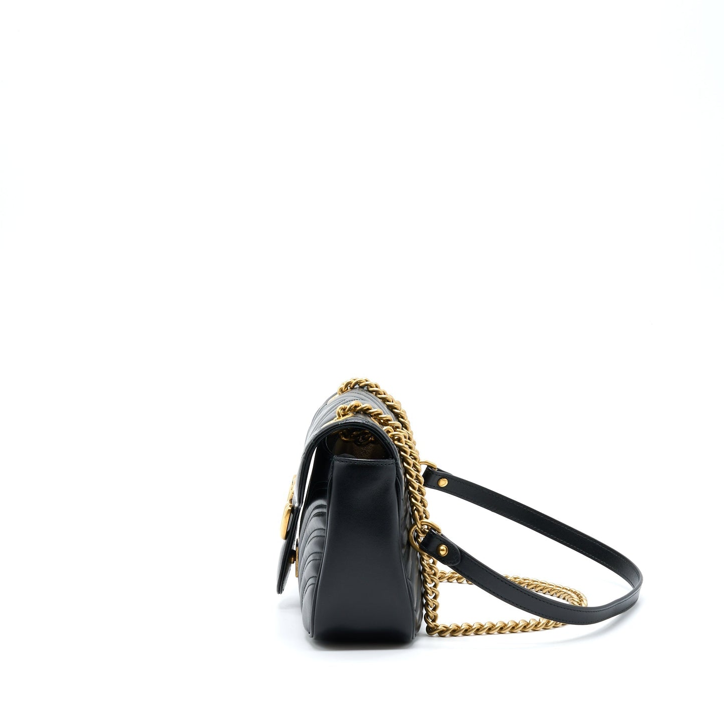 Gucci Marmont Handbag Black Small Travel Bag