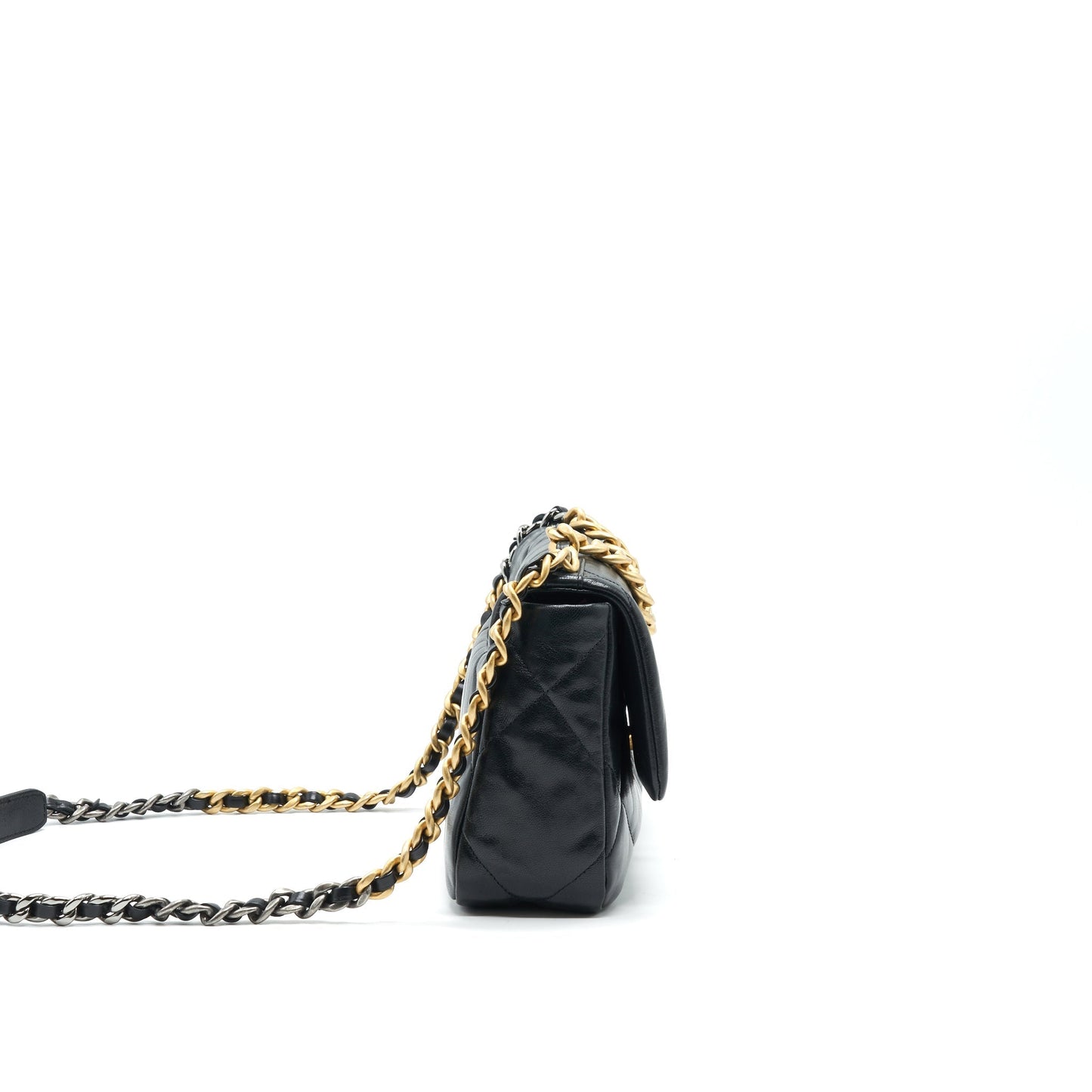 Chanel 19 Goatskin Black Small Leather Handbag