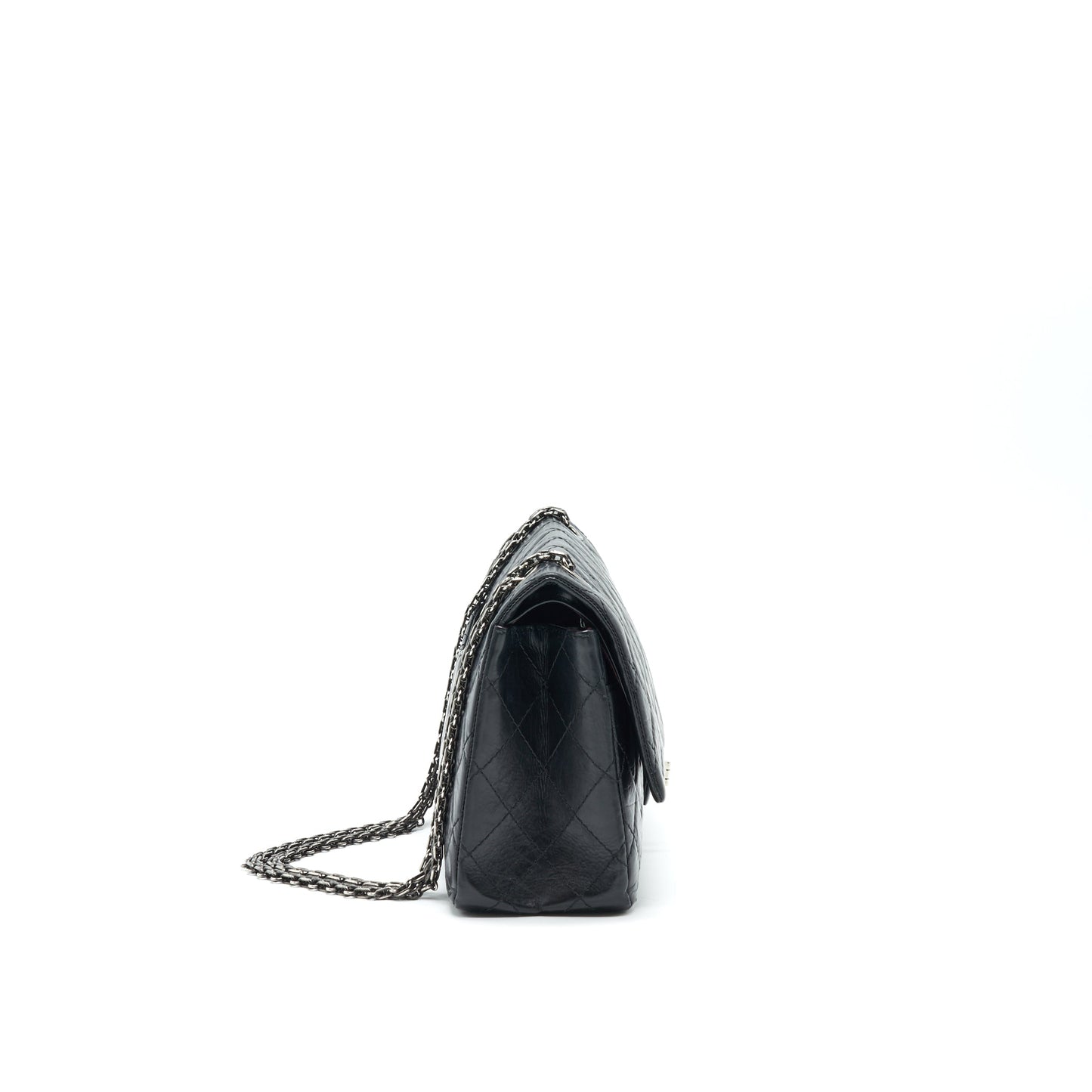 Chanel Reissue 226 Ruthenium Hardware Black Silver Handbag