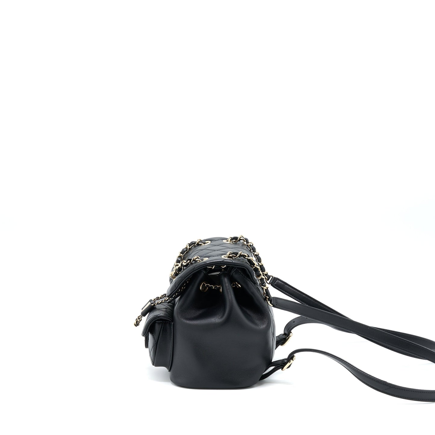 Chanel Duma Backpack Lambskin LGHW Microchip Black
