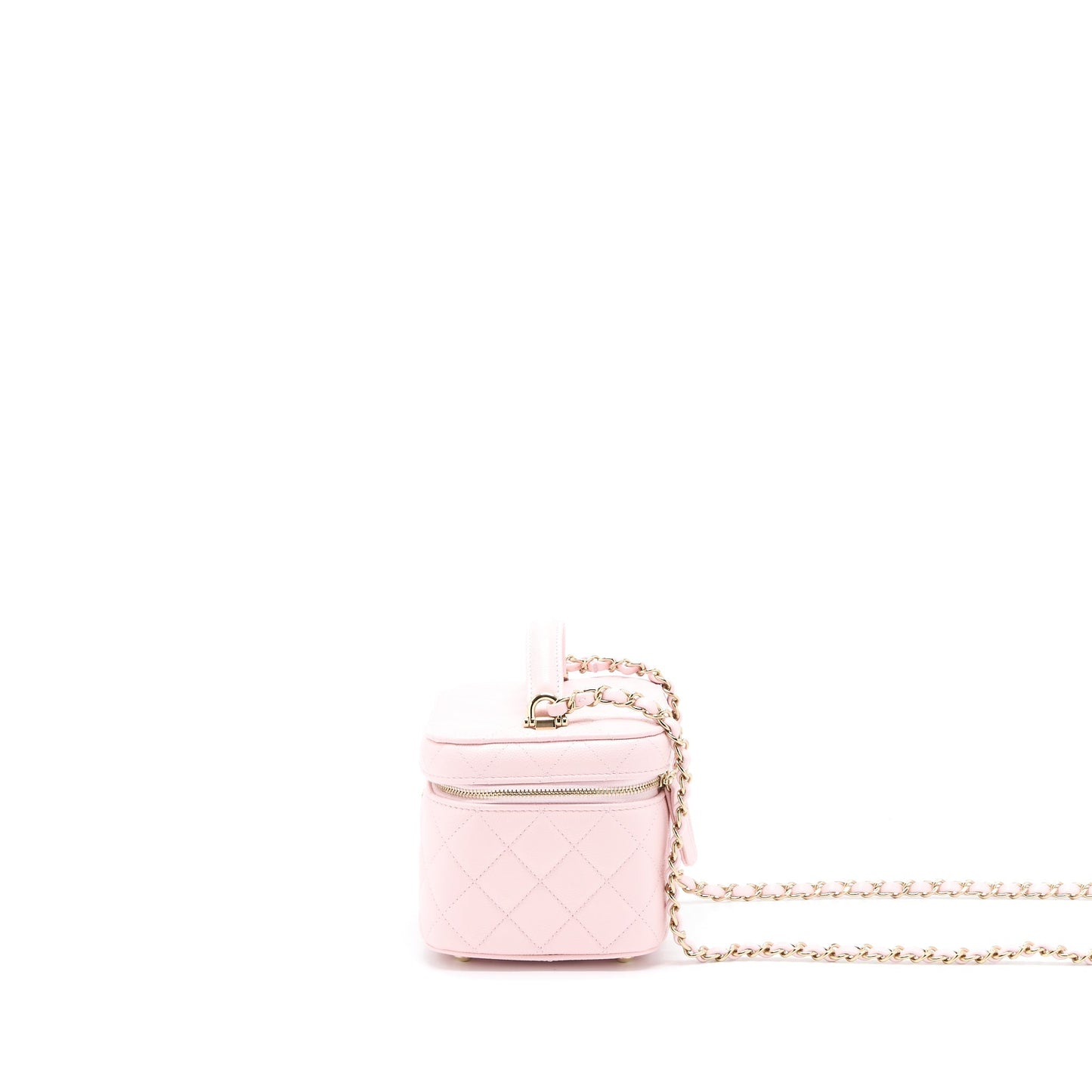 Chanel 22S Top Handle Vanity Caviar Light Pink Handbag