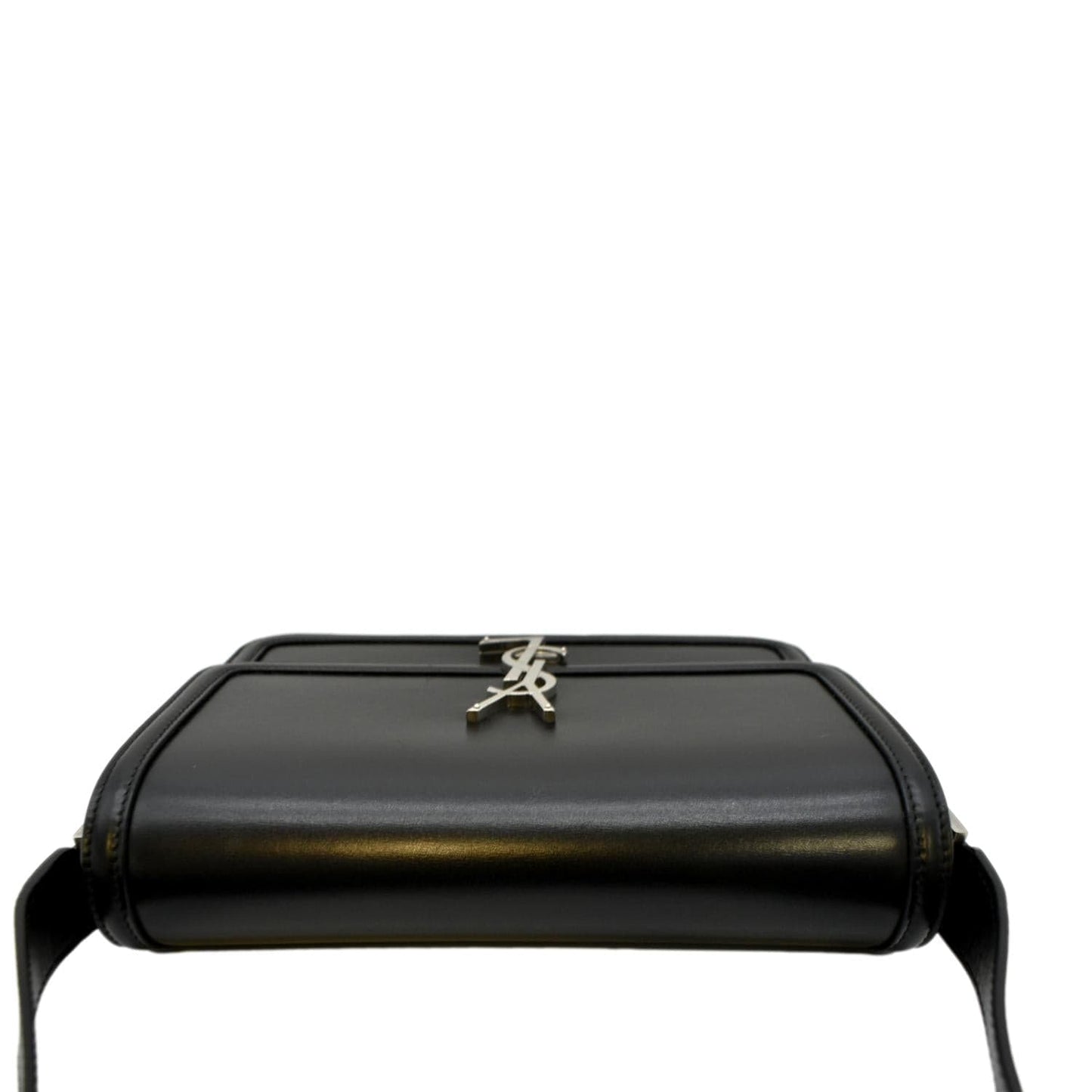 YSL Saint Laurent Yves Solferino Shoulder Bag Leather Black Medium