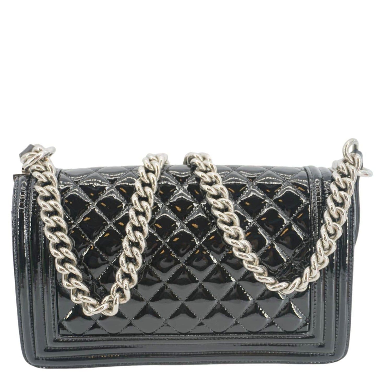 Chanel Boy Flap Medium Plexiglass Patent Leather Crossbody Bag Black 20481641