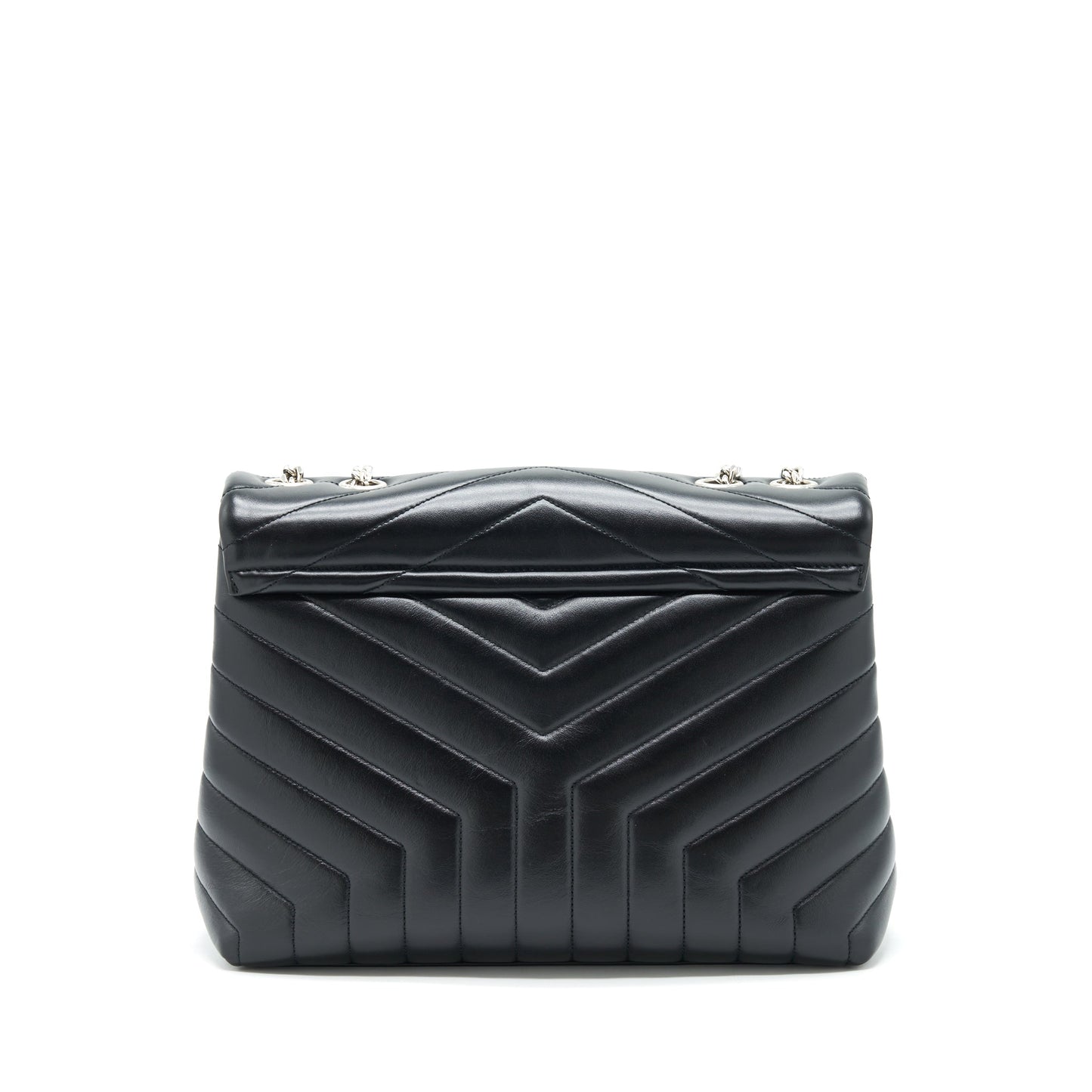 YSL Saint Laurent Loulou Purse Calfskin Travel Bag Black Medium