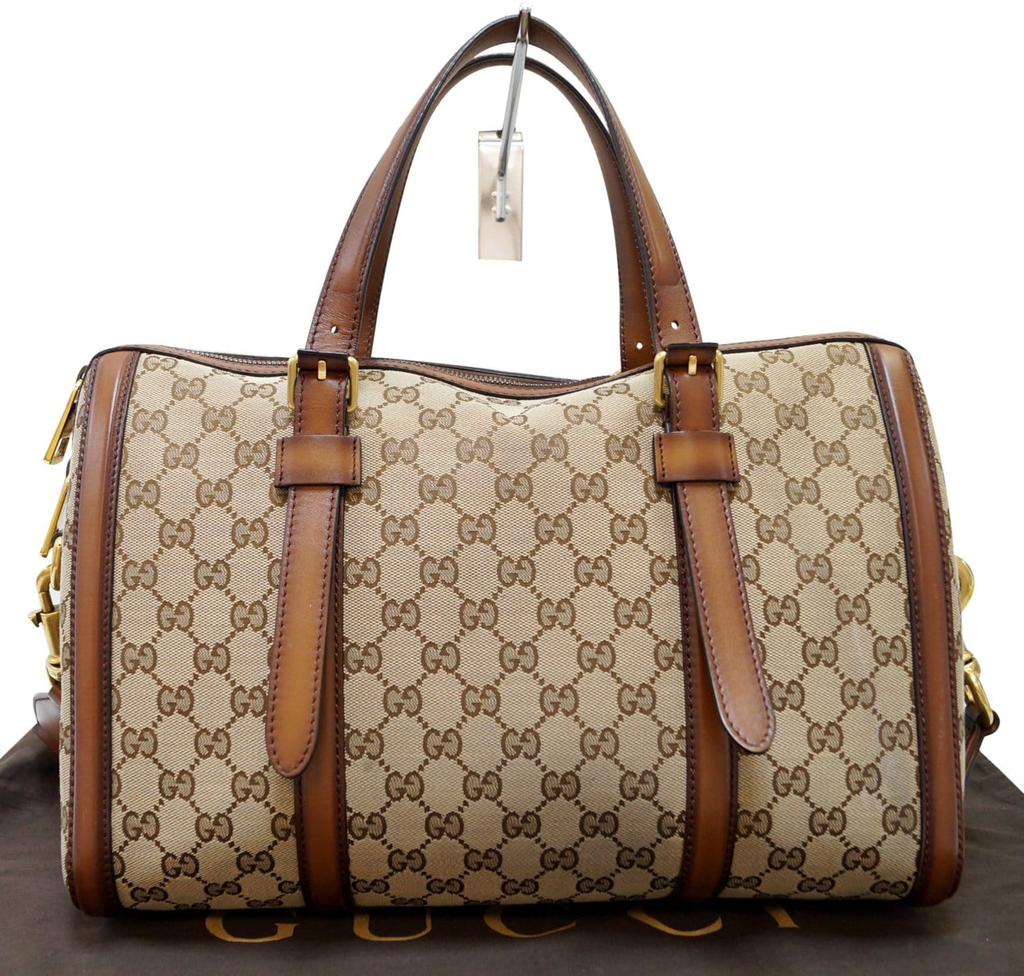 Gucci Lady Web Boston Bag Canvas Shoulder Bag