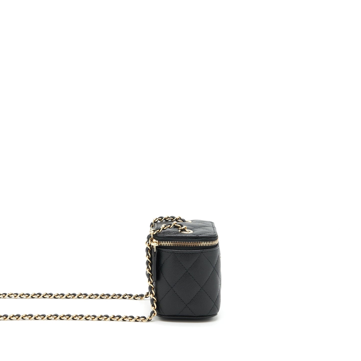 Chanel 22C Vanity Caviar LGHW Black Mini Bag Black Lghw