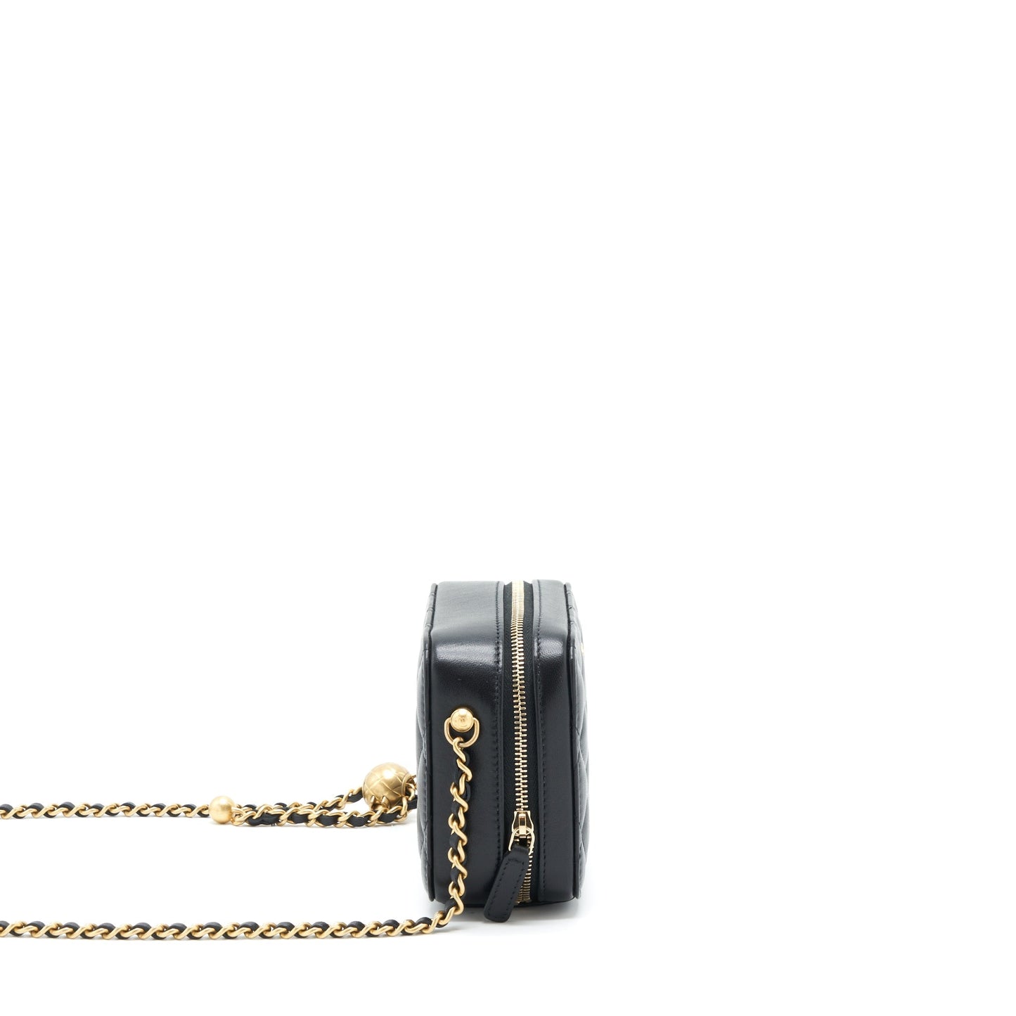 Chanel Pearl Crush Camera Lambskin GHW Black Crossbody Bag
