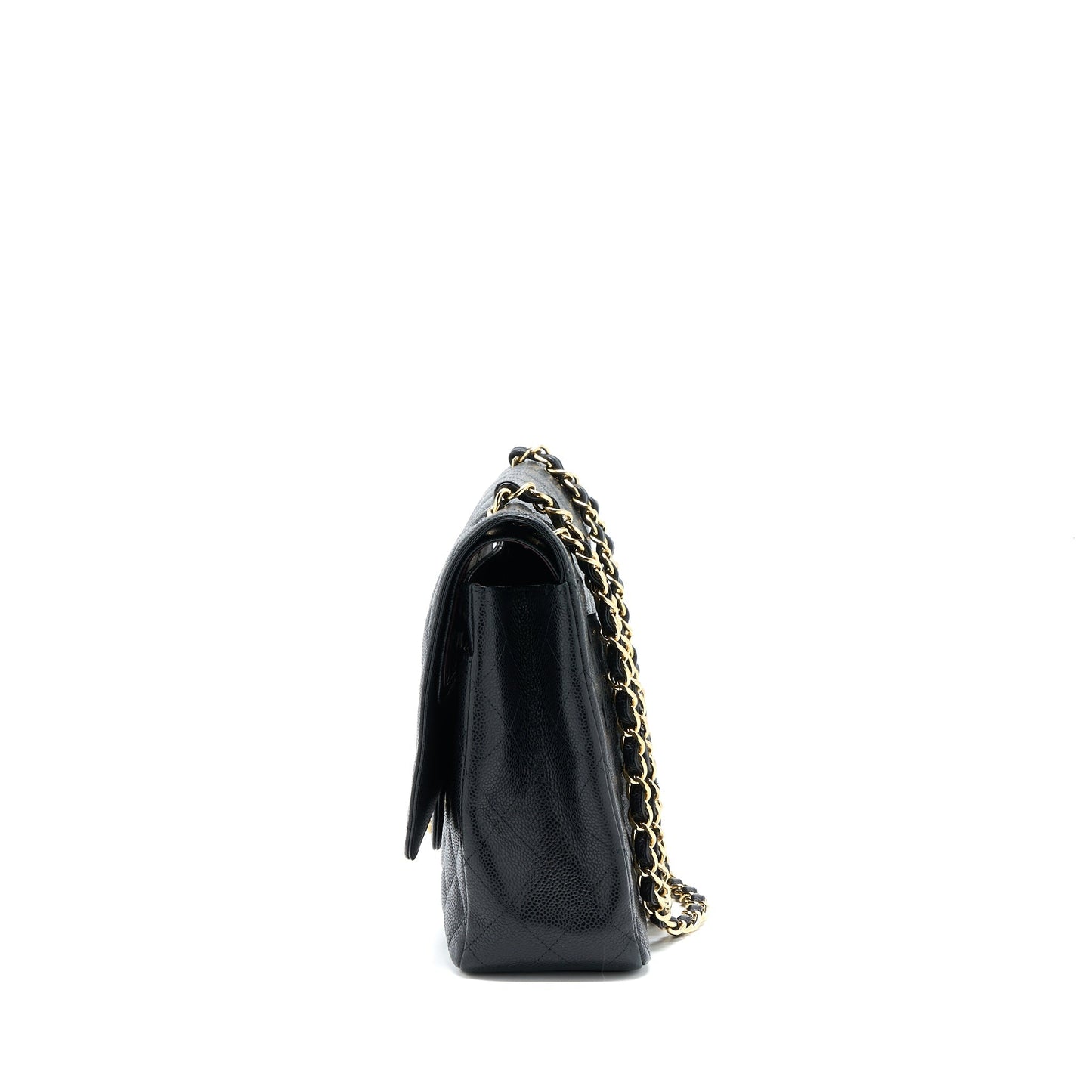 Chanel Maxi Classic Double Flap Caviar GHW Black Shoulder Bag