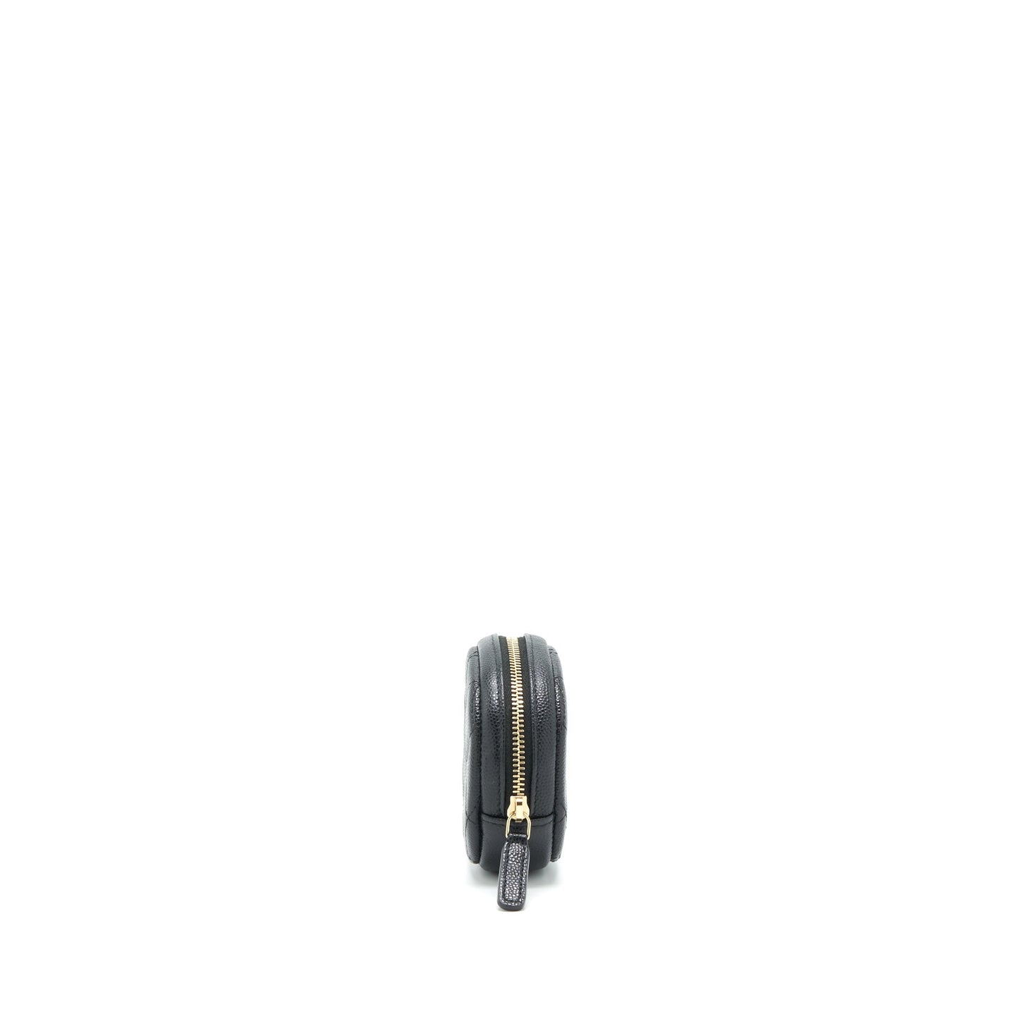 Chanel CC Logo Round Coin Purse Caviar Wallet Case