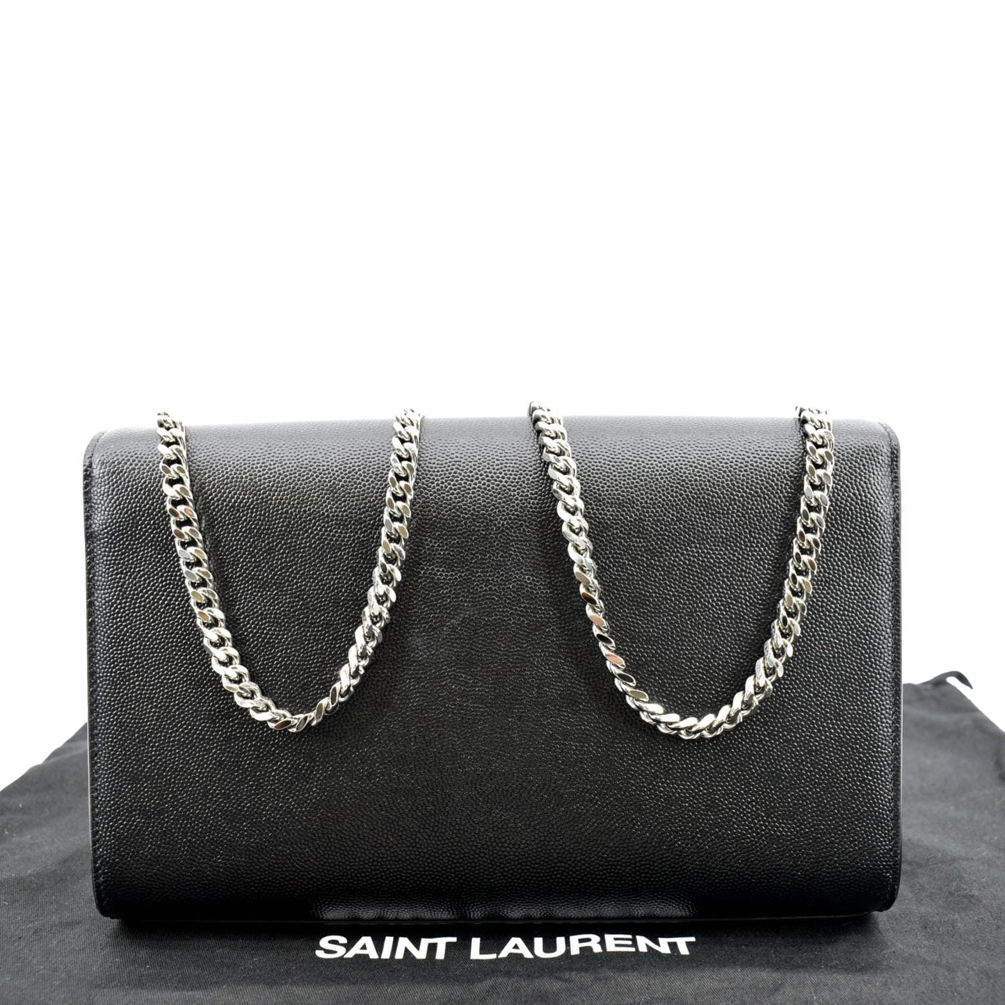 YSL Saint Laurent Yves Kate Grain De Poudre Crossbody Bag Leather Black Medium Laurent Kate Medium