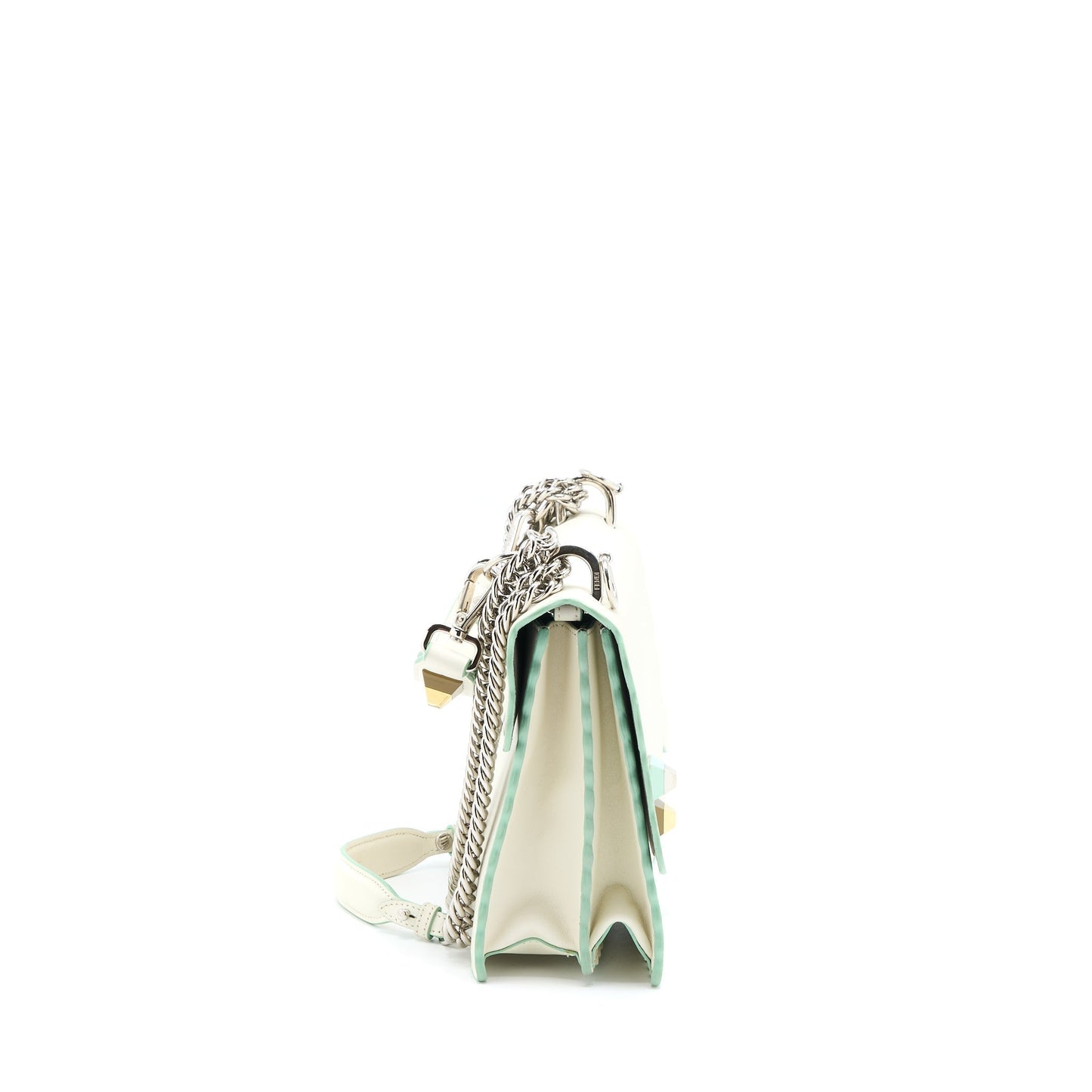 Fendi Kan Purse Calfskin White Travel Bag