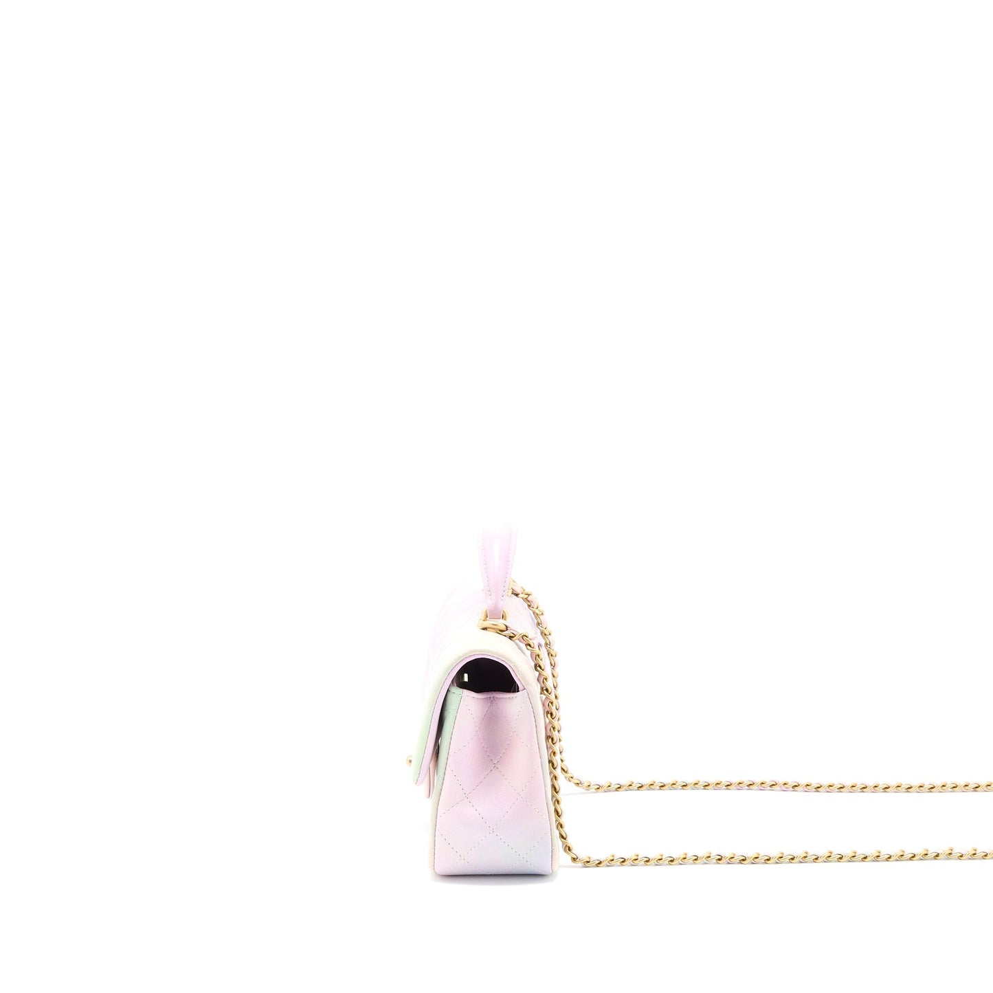 Chanel Top Handle Rectangular Flap Ombré Lambskin Multicolour Mini Bag