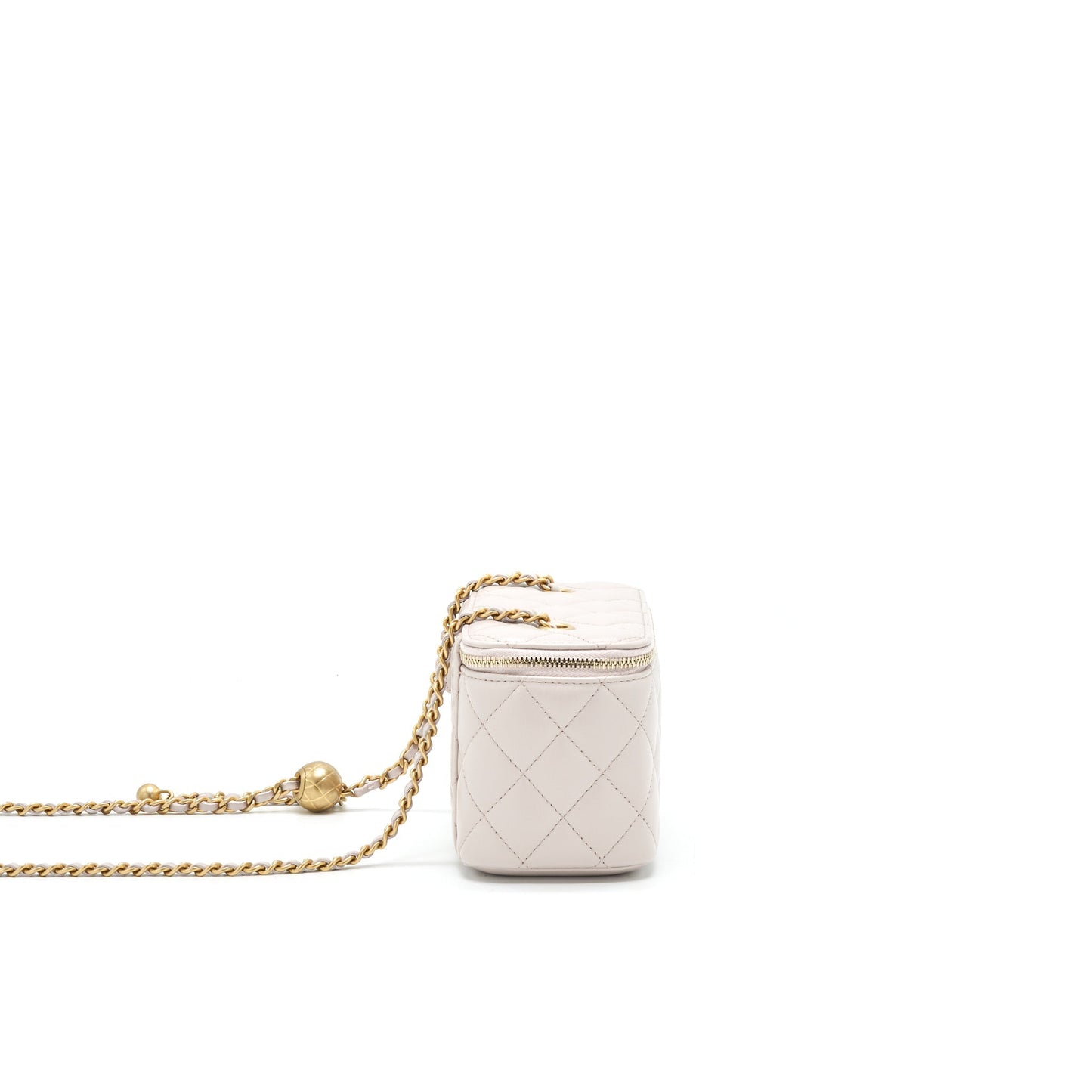 Chanel Pearl Crush Long Vanity On Lambskin Handbag