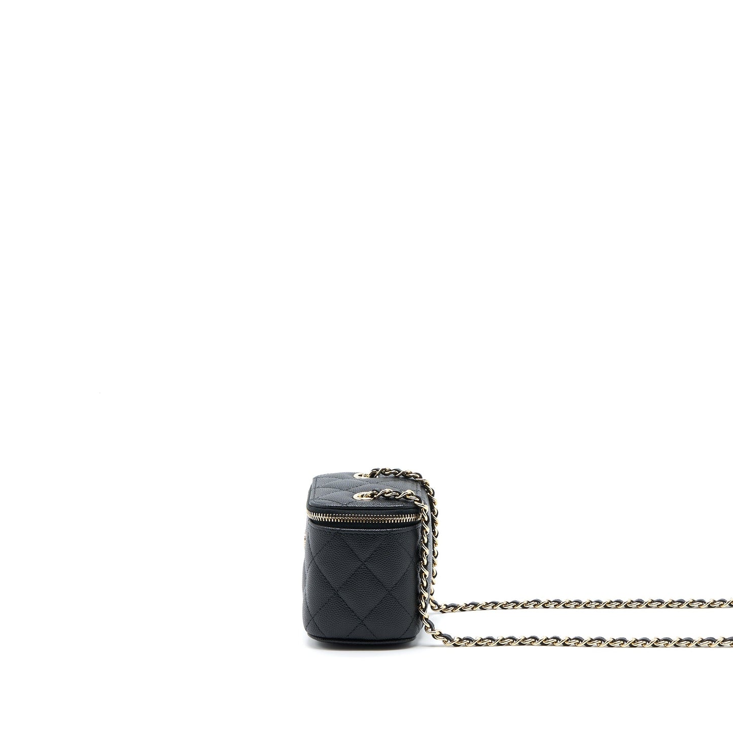 Chanel Square Vanity Caviar LGHW Black Mini Bag