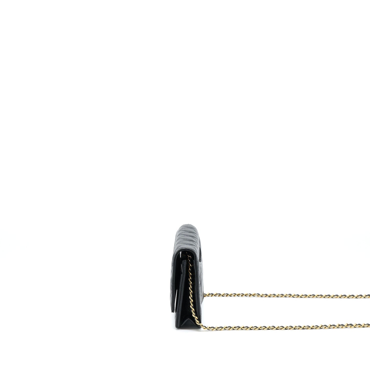 Chanel Classic On Caviar GHW Microchip Black Wallet Case Microchip 4