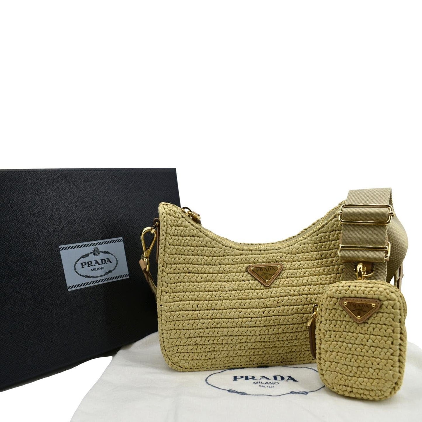Re Edition Shoulder Bag Raffia Beige