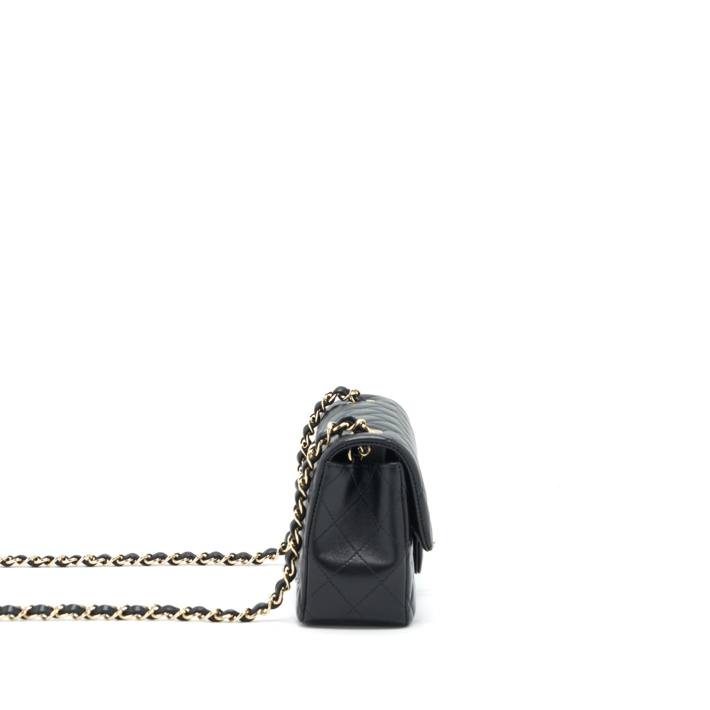 Chanel Rectangular Flap Lambskin LGHW Black Shoulder Bag Lghw 1