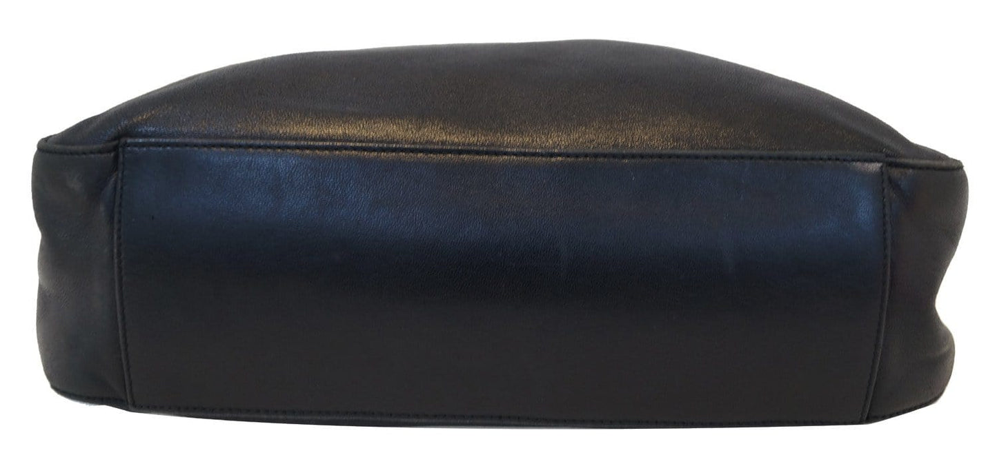 Prada Milano Hobo Shoulder Bag Leather Black