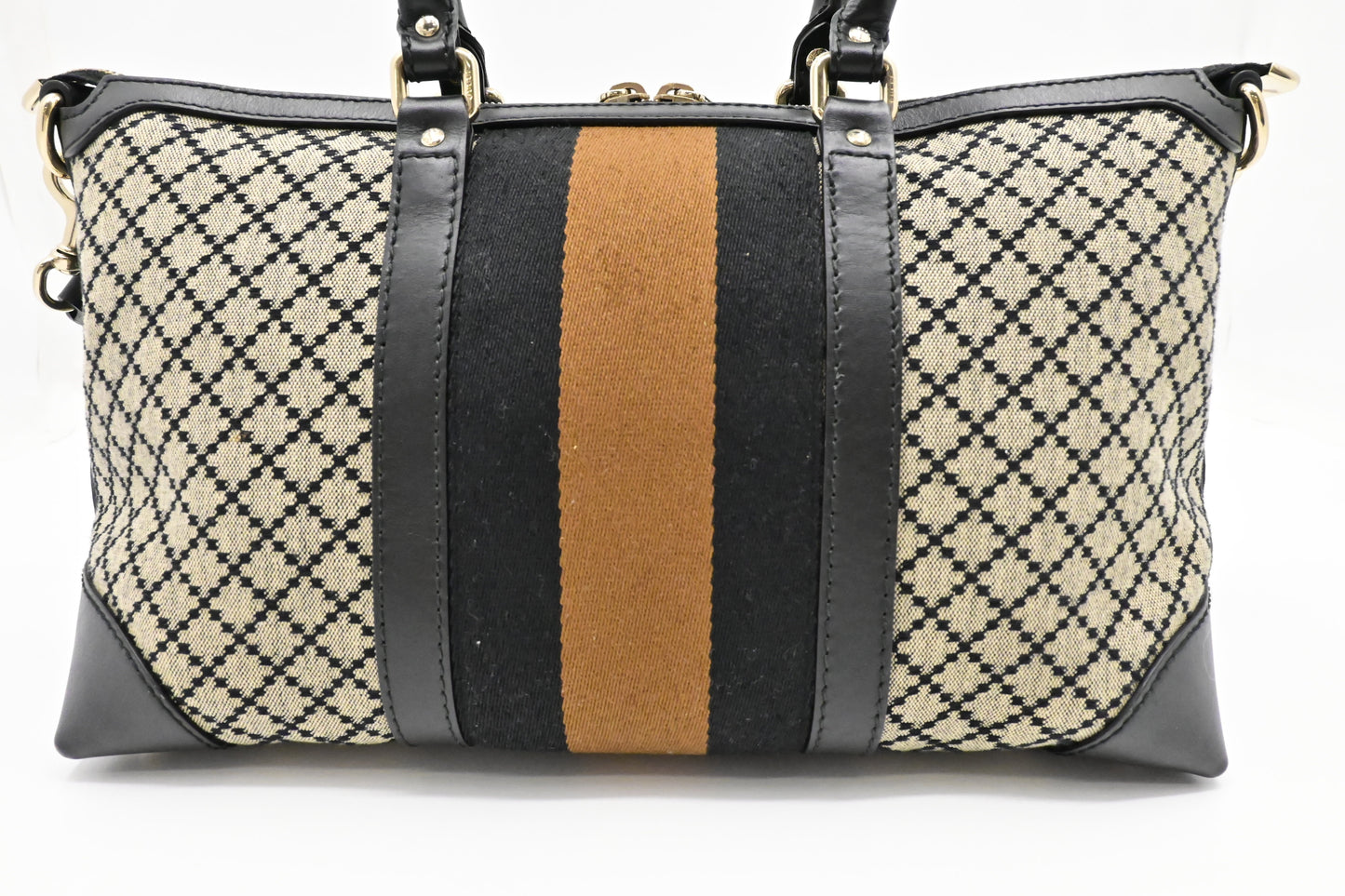Gucci Way Bag In Diamante Canvas Black Travel Bag