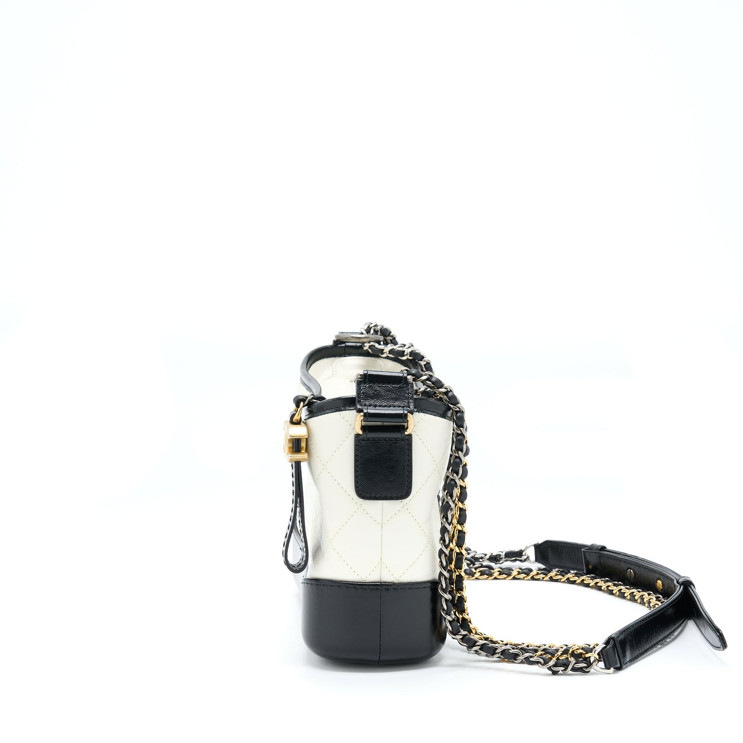 Chanel Gabrielle Hobo Hardware Multicolour Black White Small Shoulder Bag