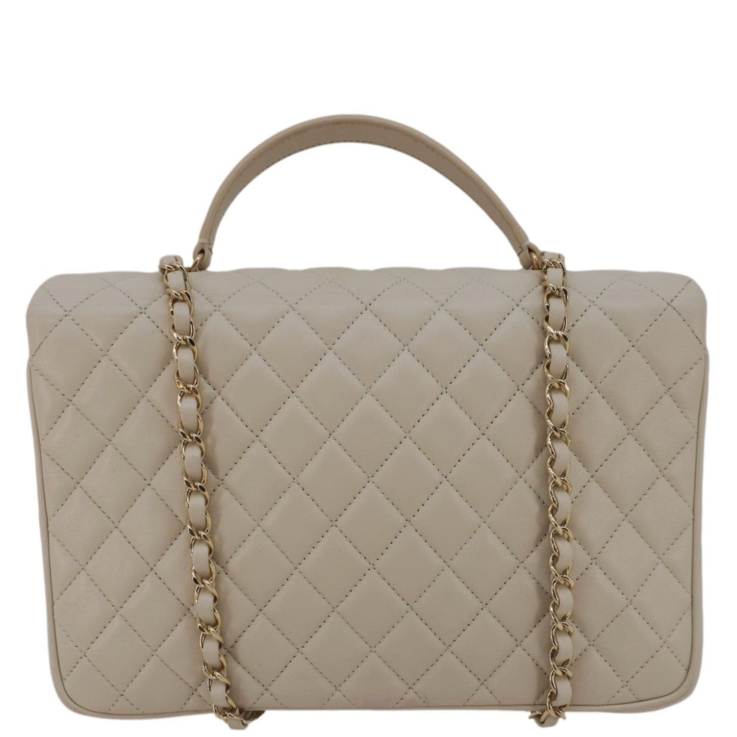 Chanel Citizen Chic Flap Quilted Leather White Travel Bag