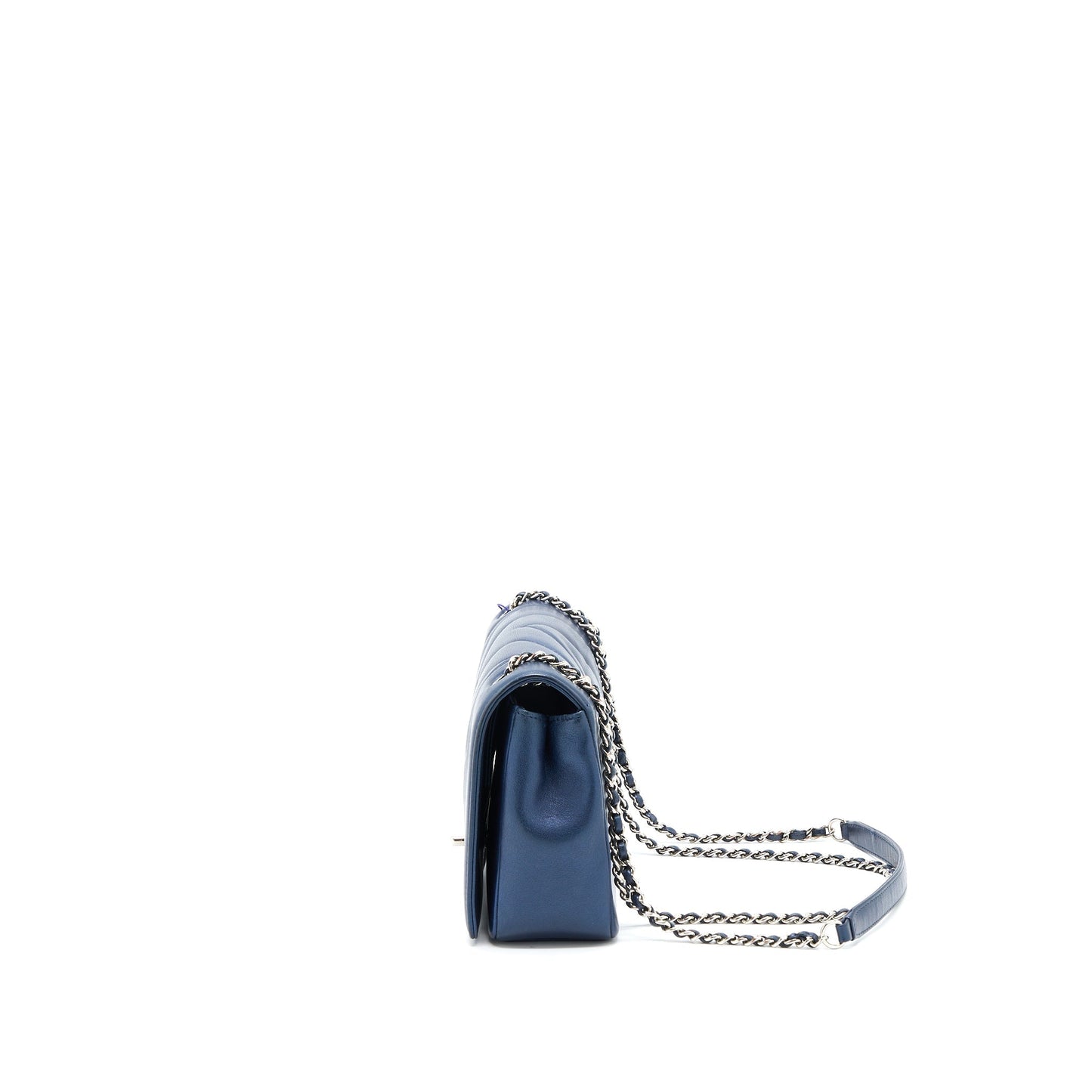 Chanel Mademoiselle Flap Lambskin Navy SHW Shoulder Bag