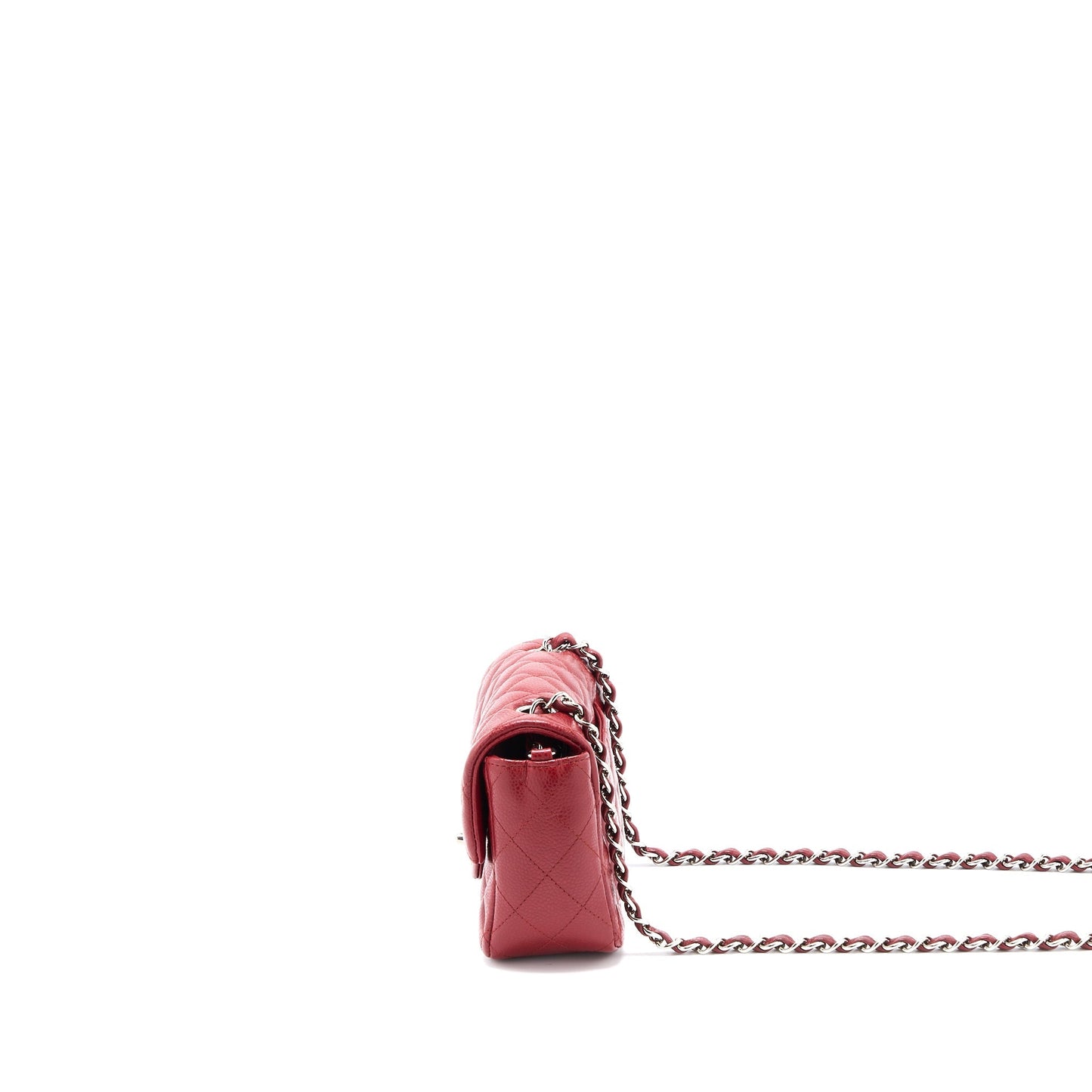 Chanel Rectangular Flap Caviar SHW Red Shoulder Bag