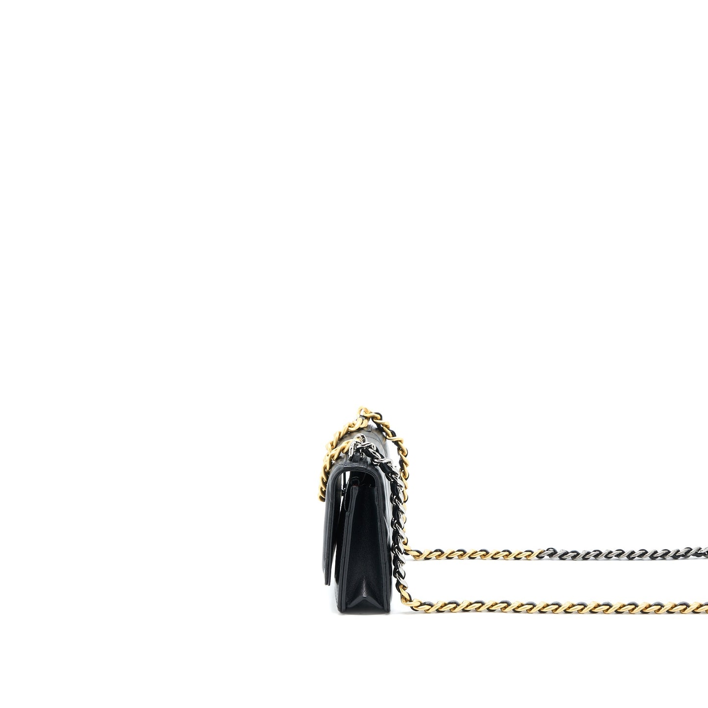 Chanel 19 On Lambskin Hardware Microchip Multicolour Black Wallet Case Hardware Microchip