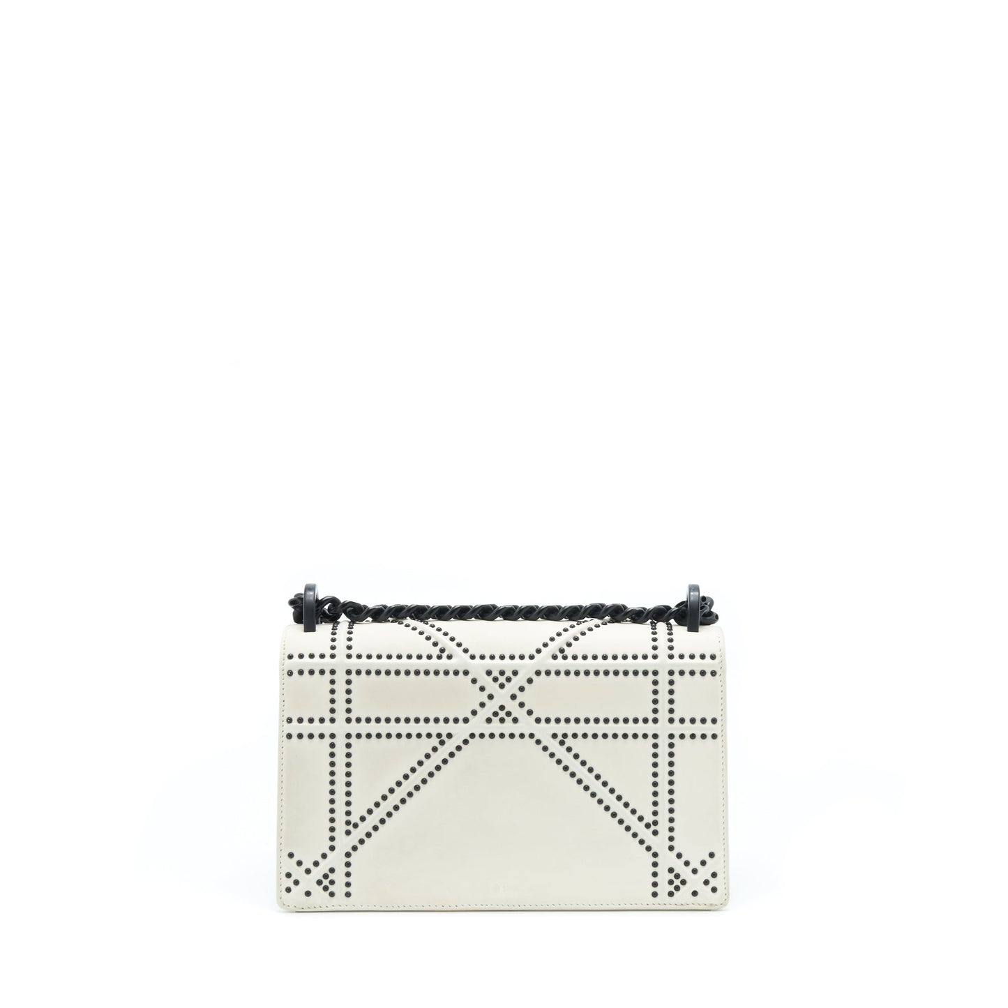 Dior Studded ama With Hardware Handbag Black White Travel Bag