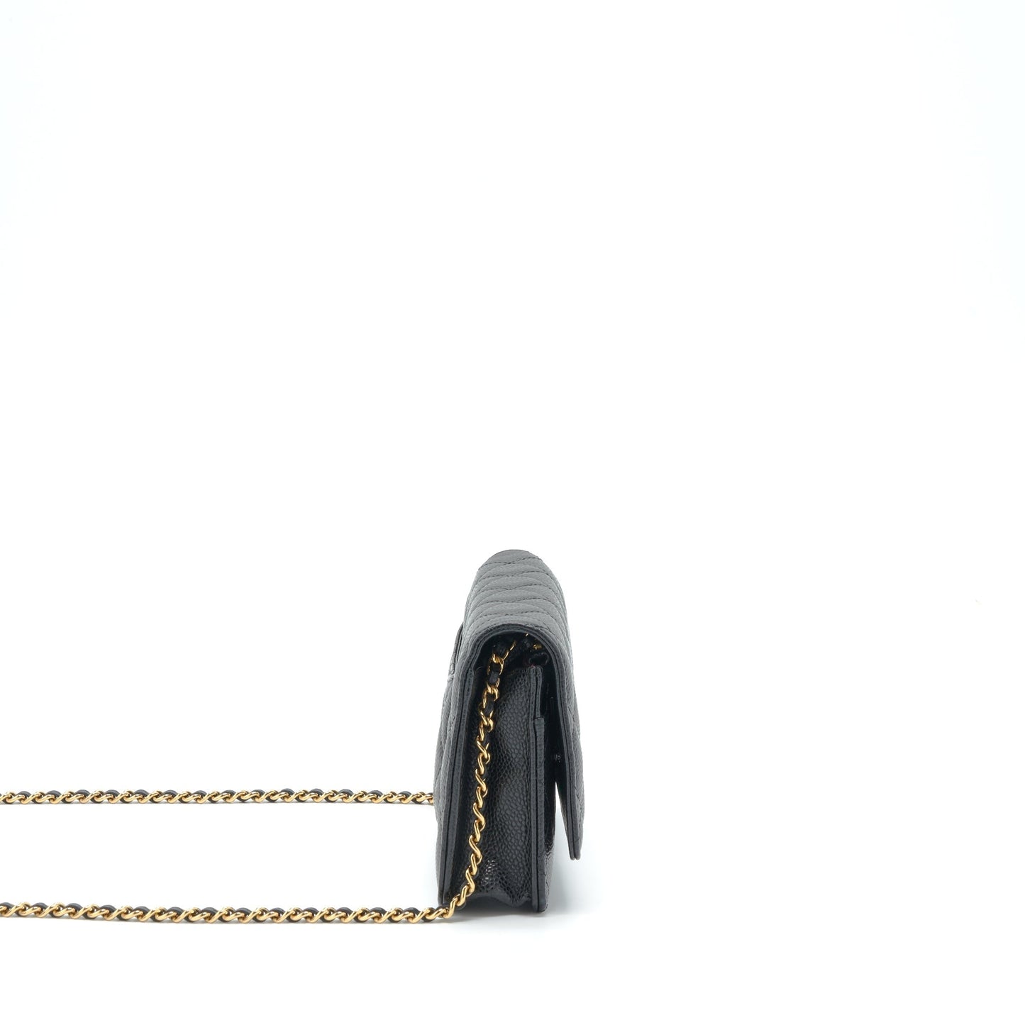 Chanel Classic On Caviar GHW Black Wallet Case Ghw 4