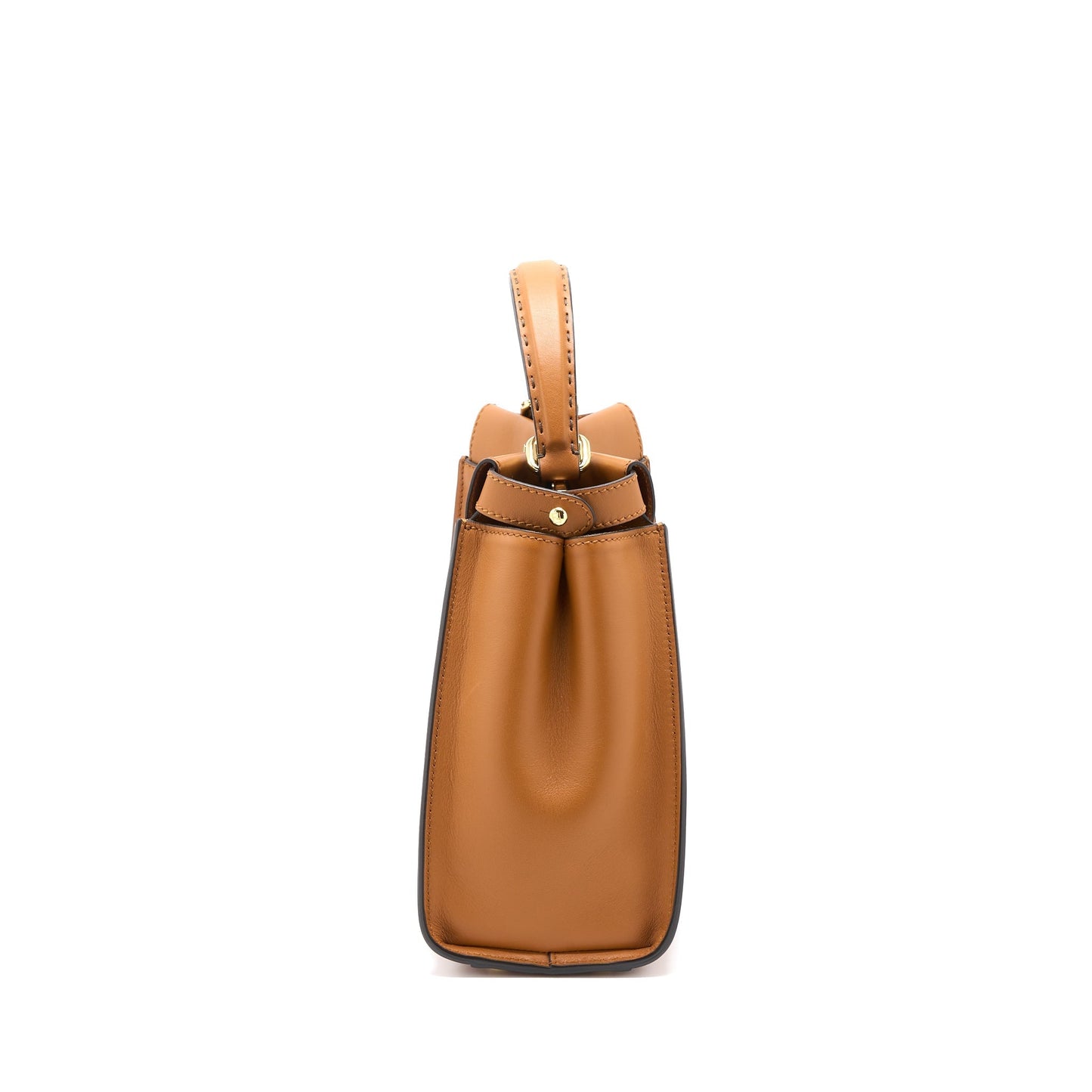 Fendi Peekaboo Purse Calfskin Caramel Medium Travel Bag