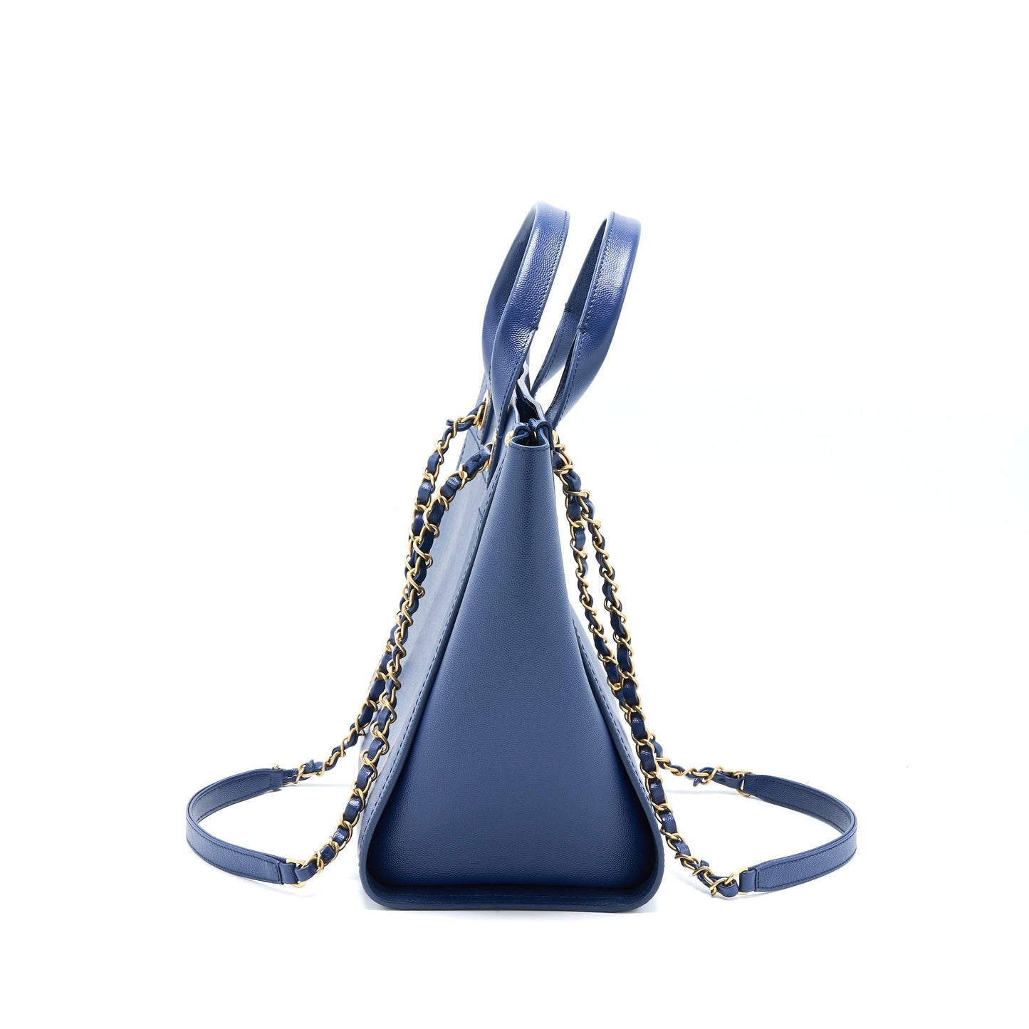 Chanel Deauville Grained Calfskin Navy GHW Tote Bag