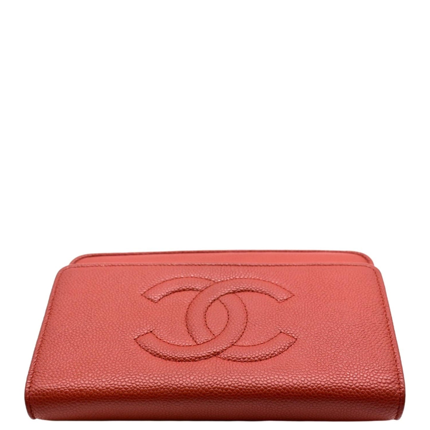 Chanel Timeless WOC Caviar on Leather Red Wallet Case